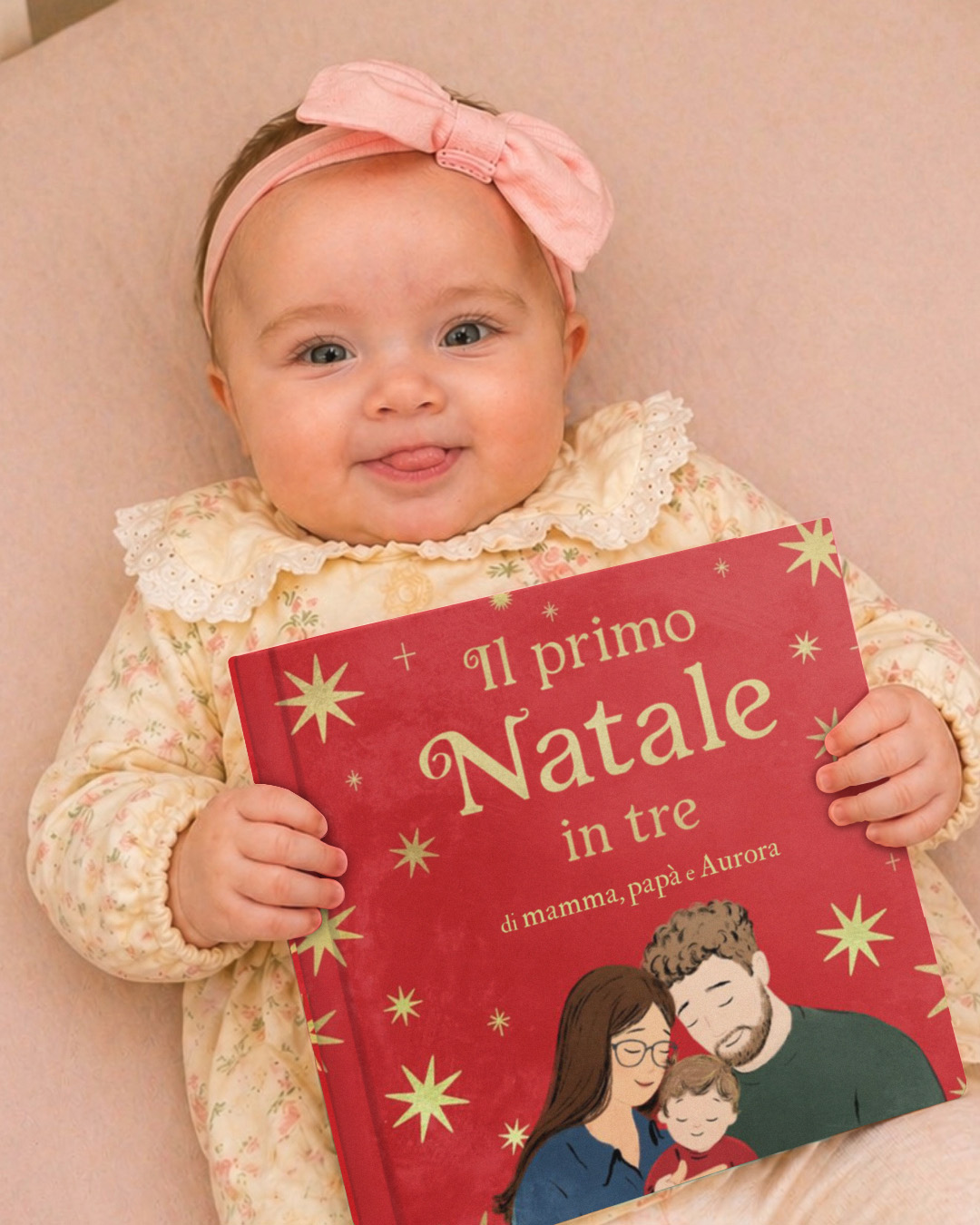 Wonderbly Facebook ad: Una storia di Natale per una nuova famiglia.