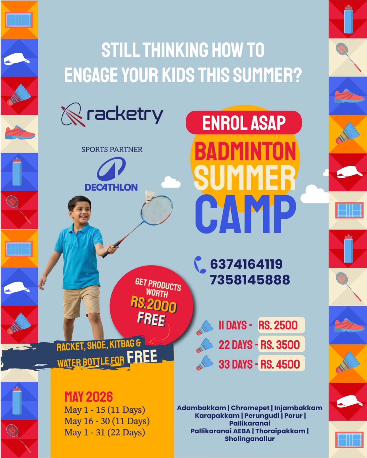 Racketry Facebook ad