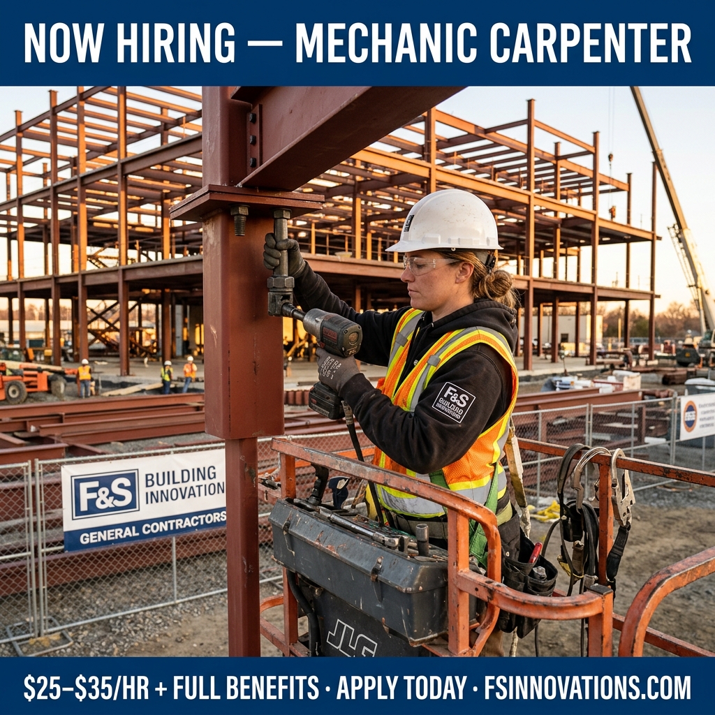 TradesTalent Systems Facebook ad: ROANOKE, F&S Building Innovations is hiring MECHANIC…