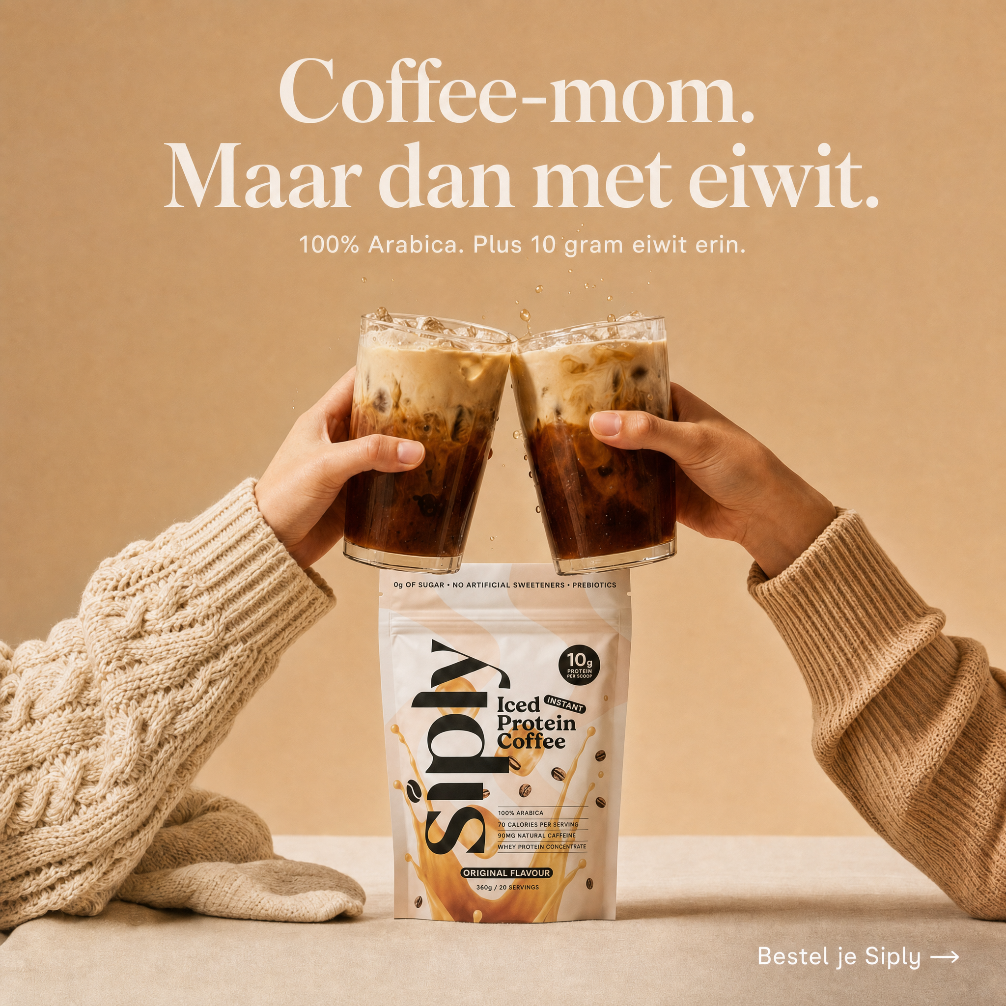 Siply Coffee Facebook ad: Krijg 15% extra korting met SIPLY15OFF