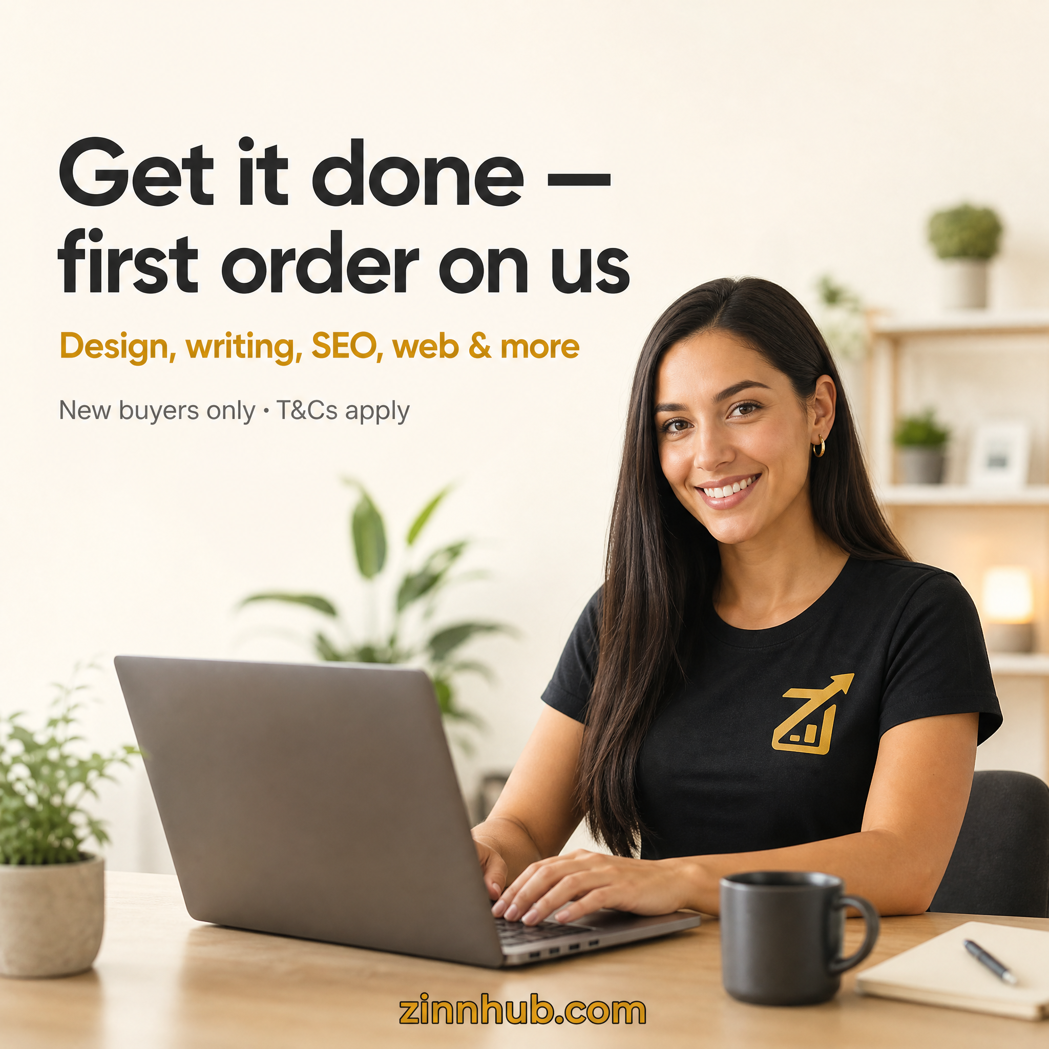 Zinn Hub Facebook ad: Your first order is on us