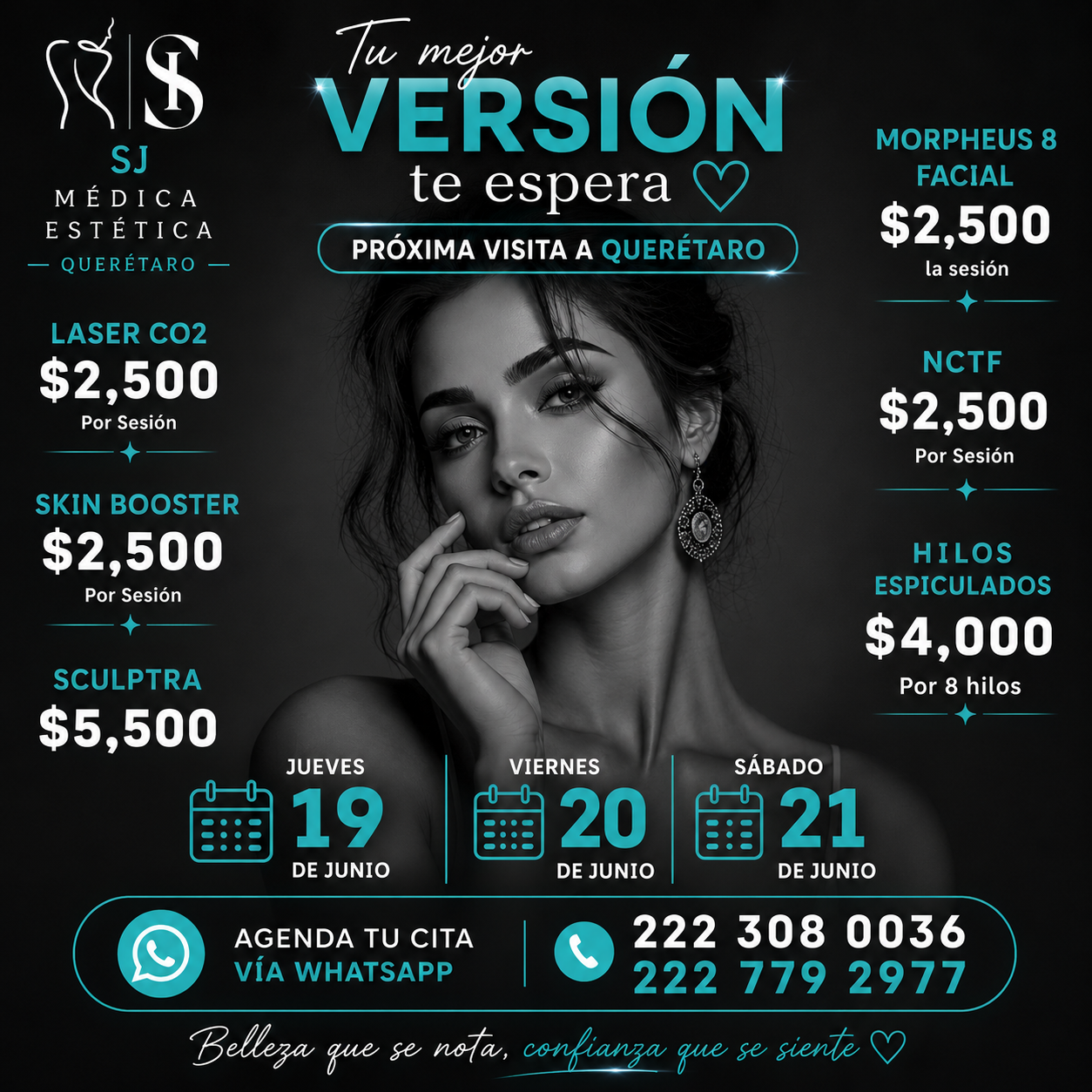 SJ Médica Estética Facebook ad: Chatea con nosotros