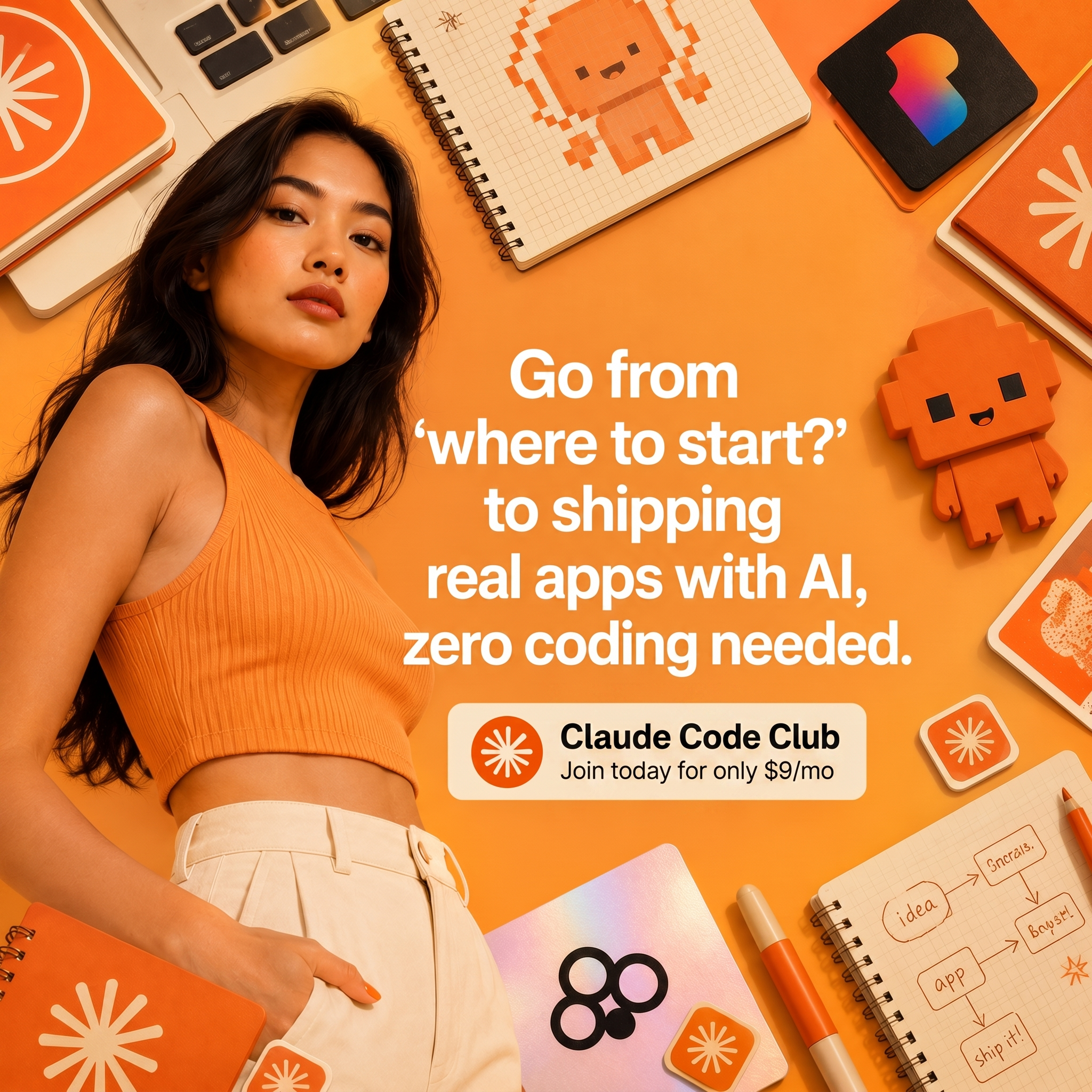 Claude Code Club Facebook ad: Learn Claude Code in 30 Days