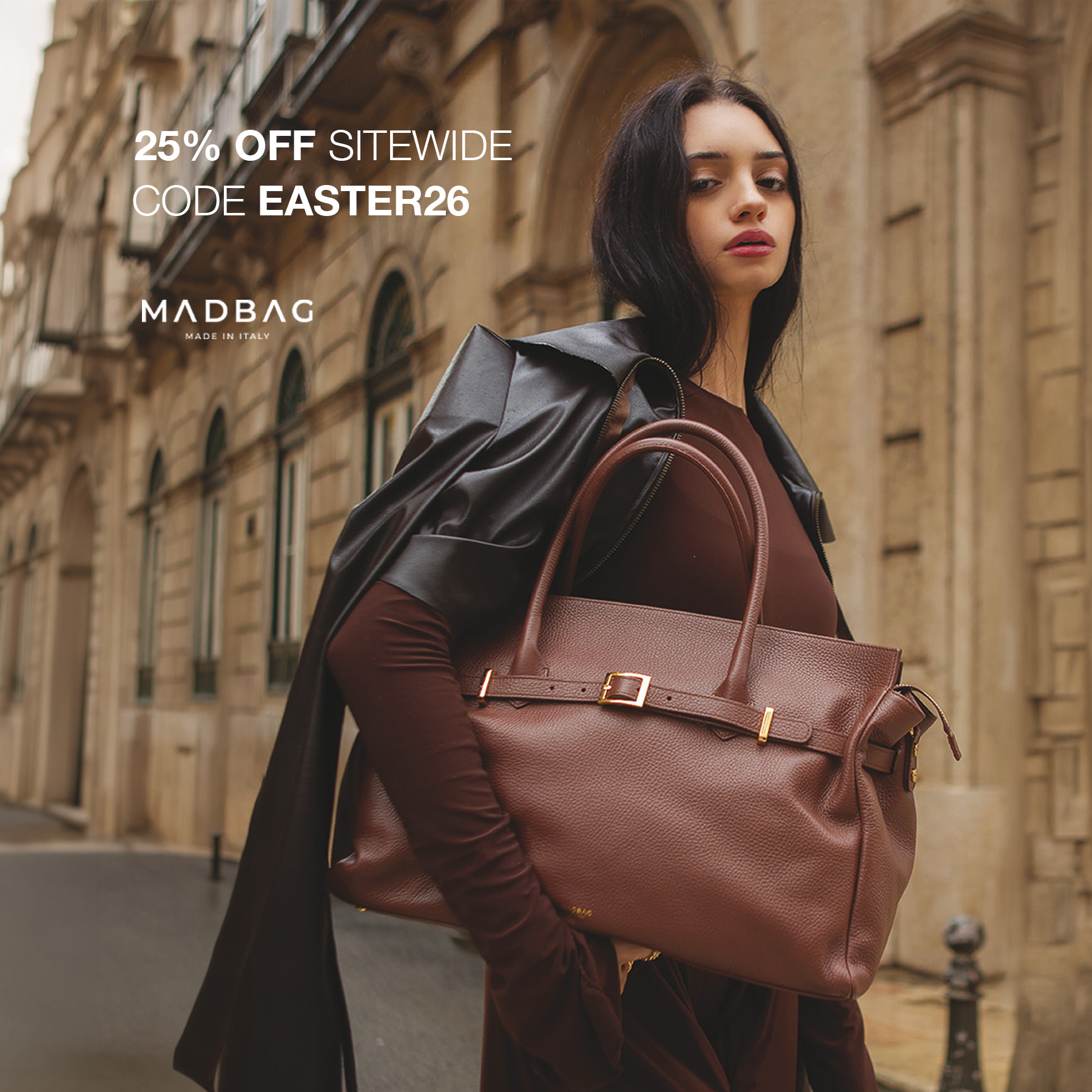 MAD BAG STORE Facebook ad: For a limited time: 25% off