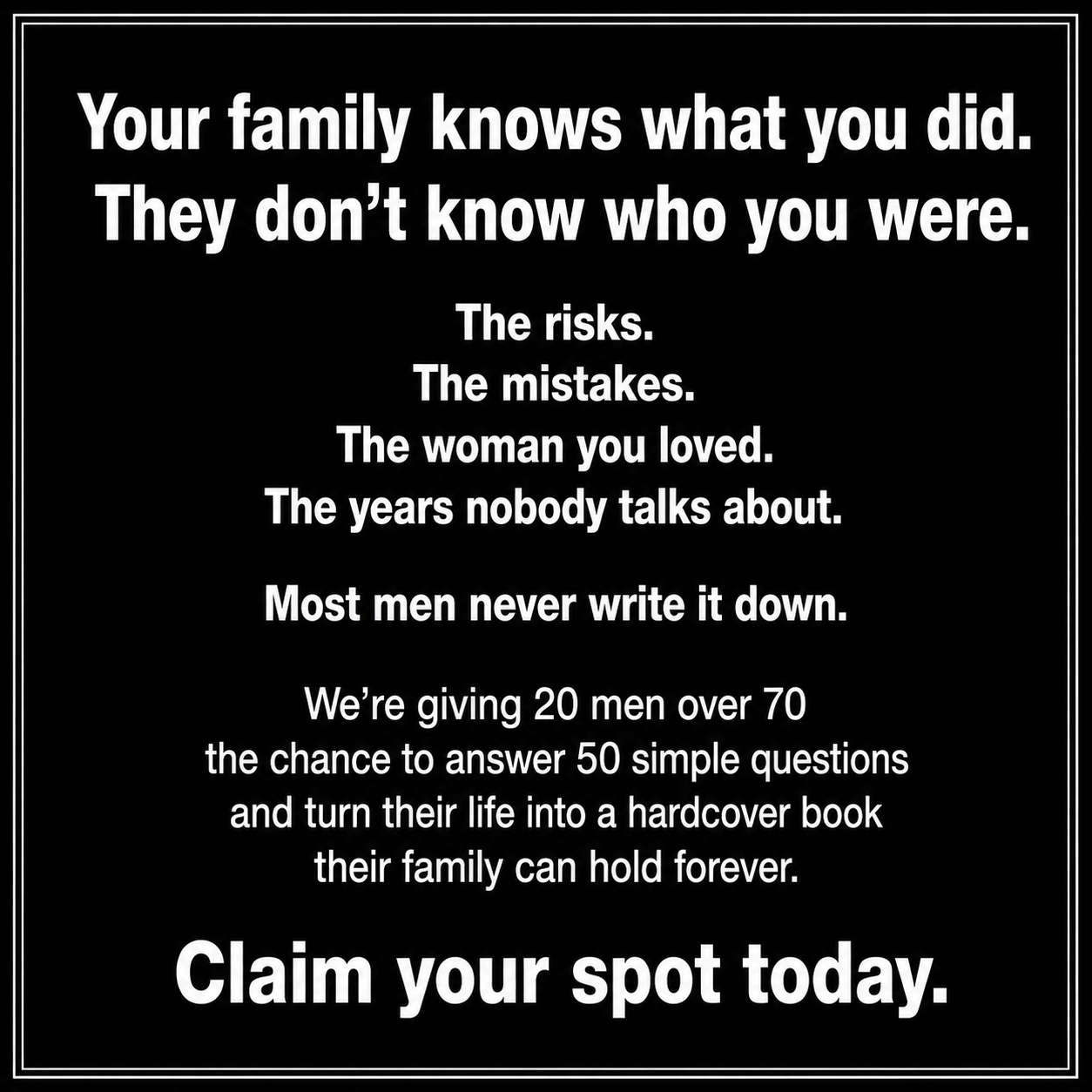Memowrite Facebook ad