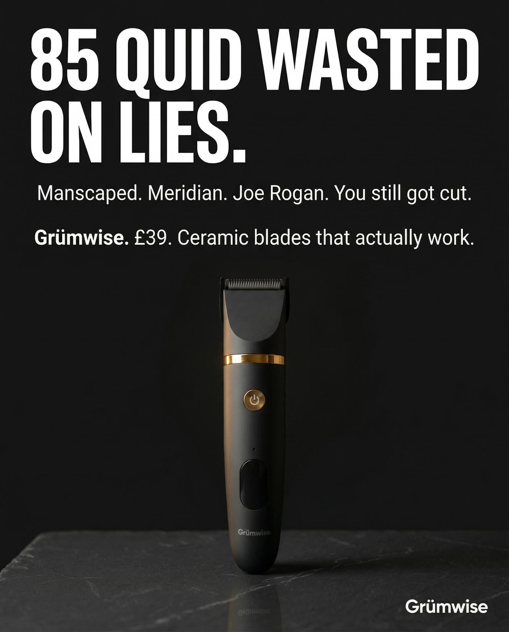 Grümwise Facebook ad: Trusted by 1000+ Men