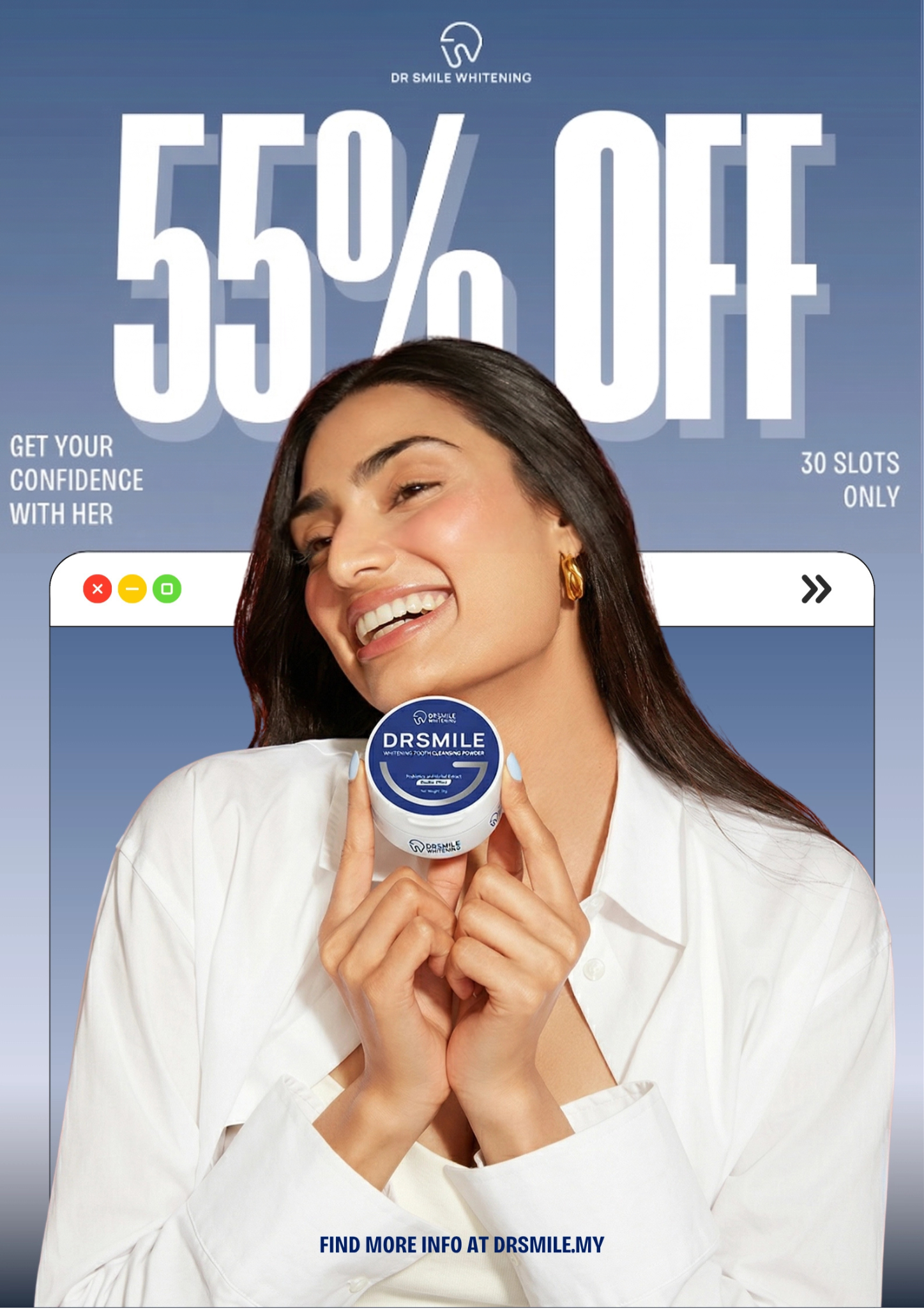 Dr Smile Whitening Solution Facebook ad