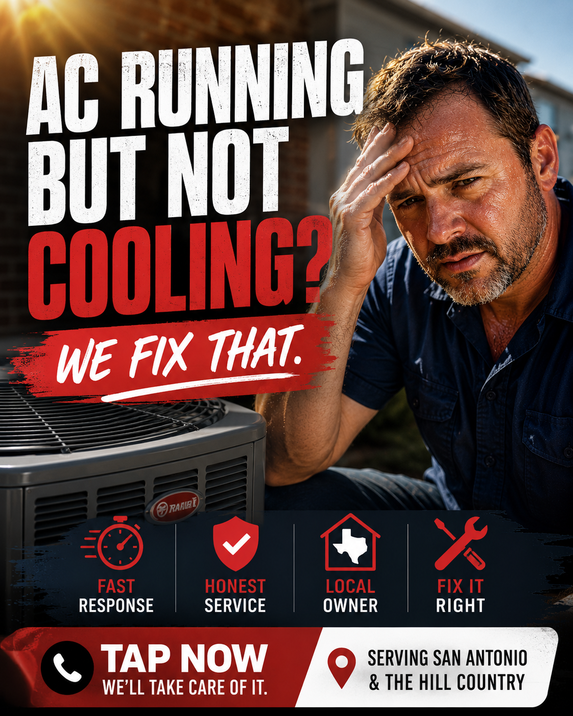 Home Comfort Co. Heating and Air Facebook ad from Jul 16, 2026