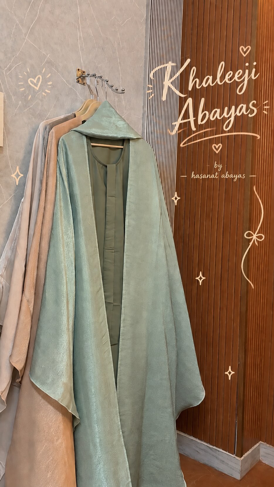hasanat.abayas Facebook ad: KHALEEJI CODED ROSE ORGANZA KAFTAN SHRUG ABAYA