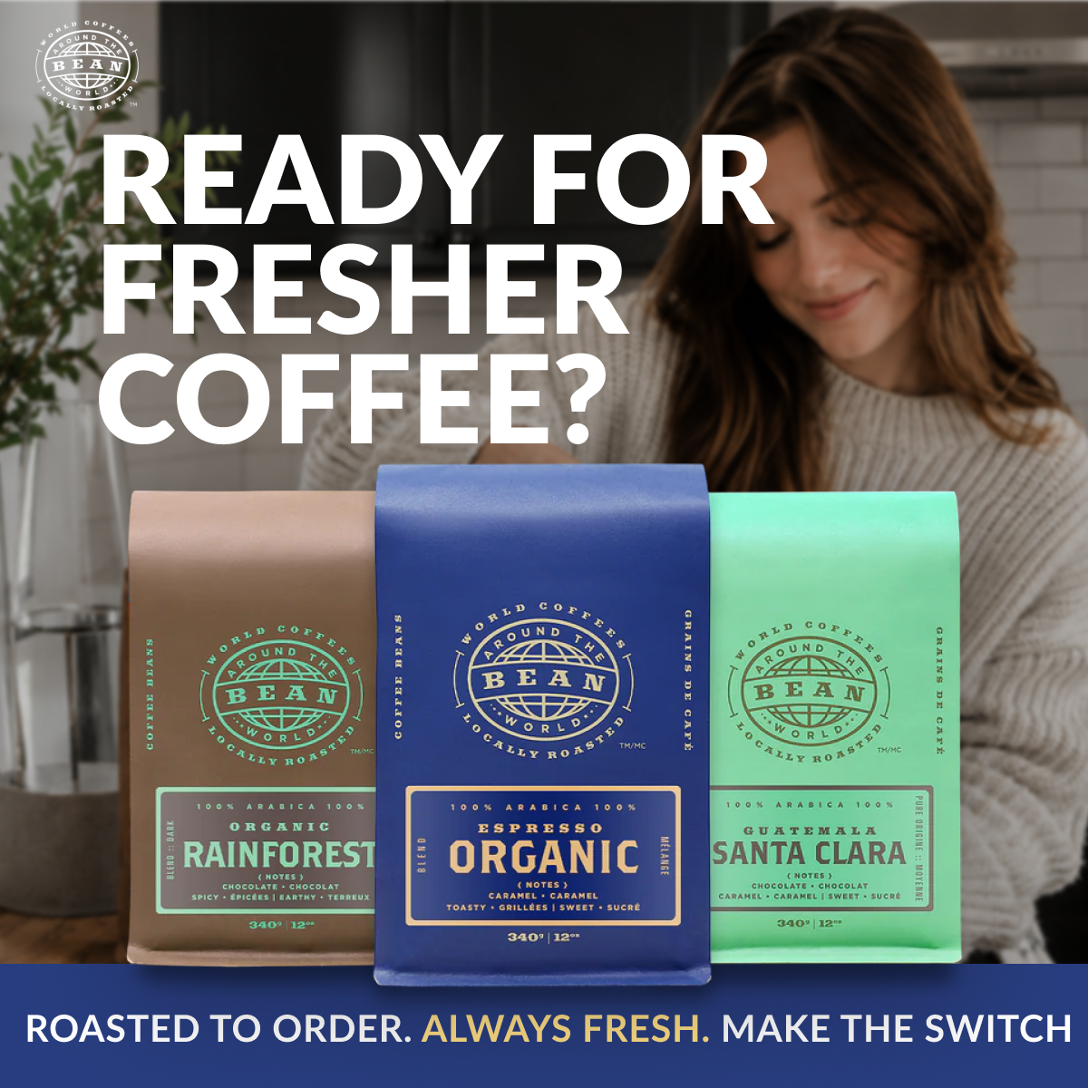 Bean Around the World Coffees Facebook ad