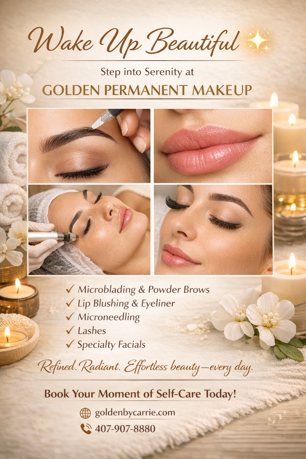 Golden by Carrie Facebook ad: Wake Up Beautiful
