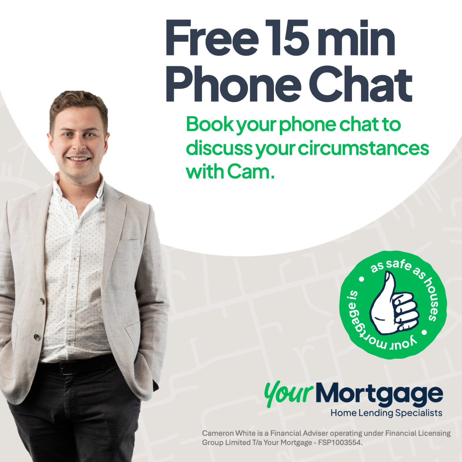 Cameron White - Mortgage & Financial Adviser Facebook ad: Book your call with Cam