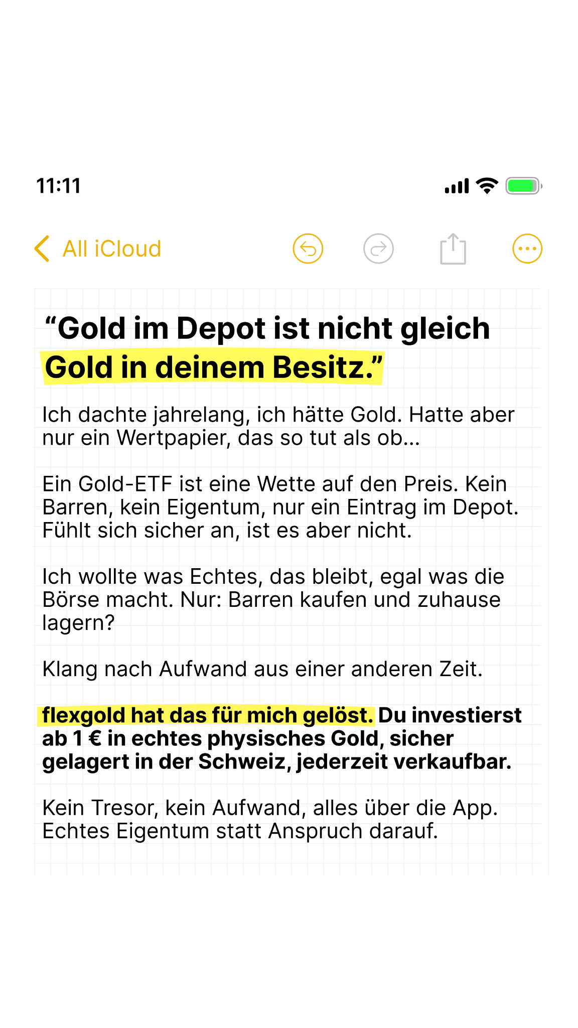 flexgold Facebook ad