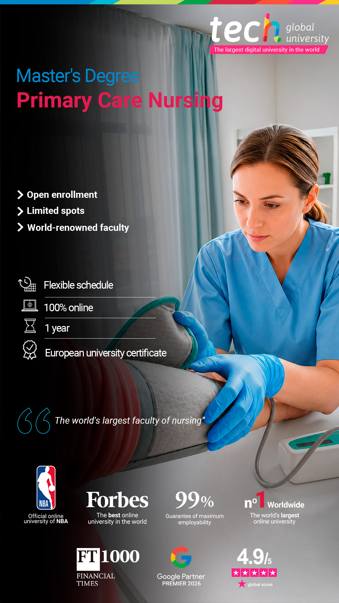 TECH school of nursing Facebook ad: Master's Degree in Primary Care Nursing