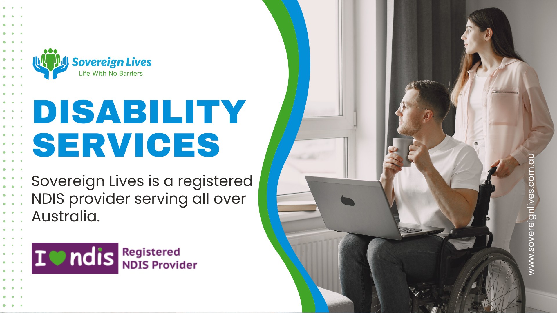Sovereign Lives - Registered NDIS Provider Facebook ad: Sovereign Lives is an NDIS provider serving Australia.