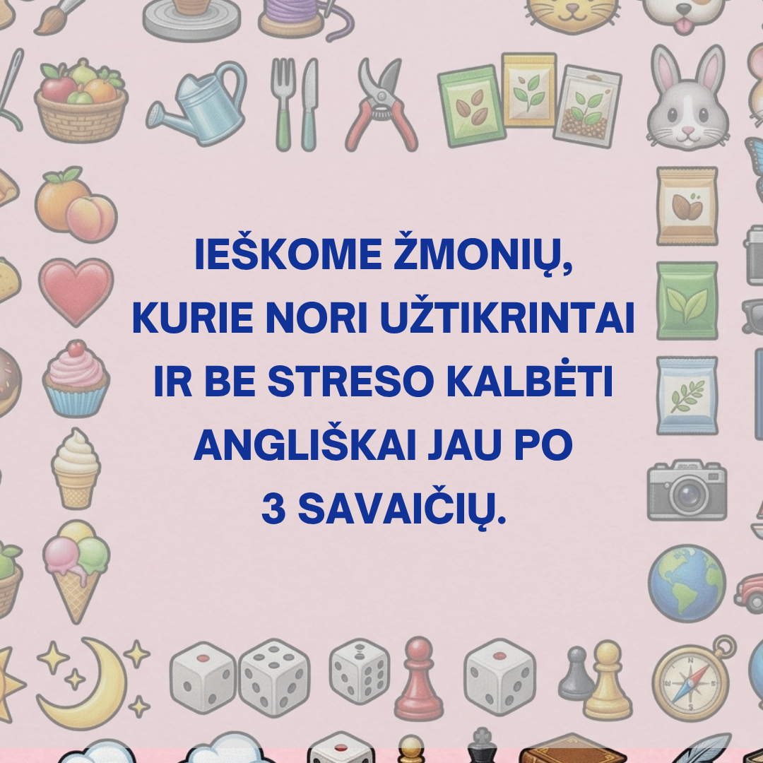 LingoPass Facebook ad: Anglų kalba suaugusiems per 30 dienų