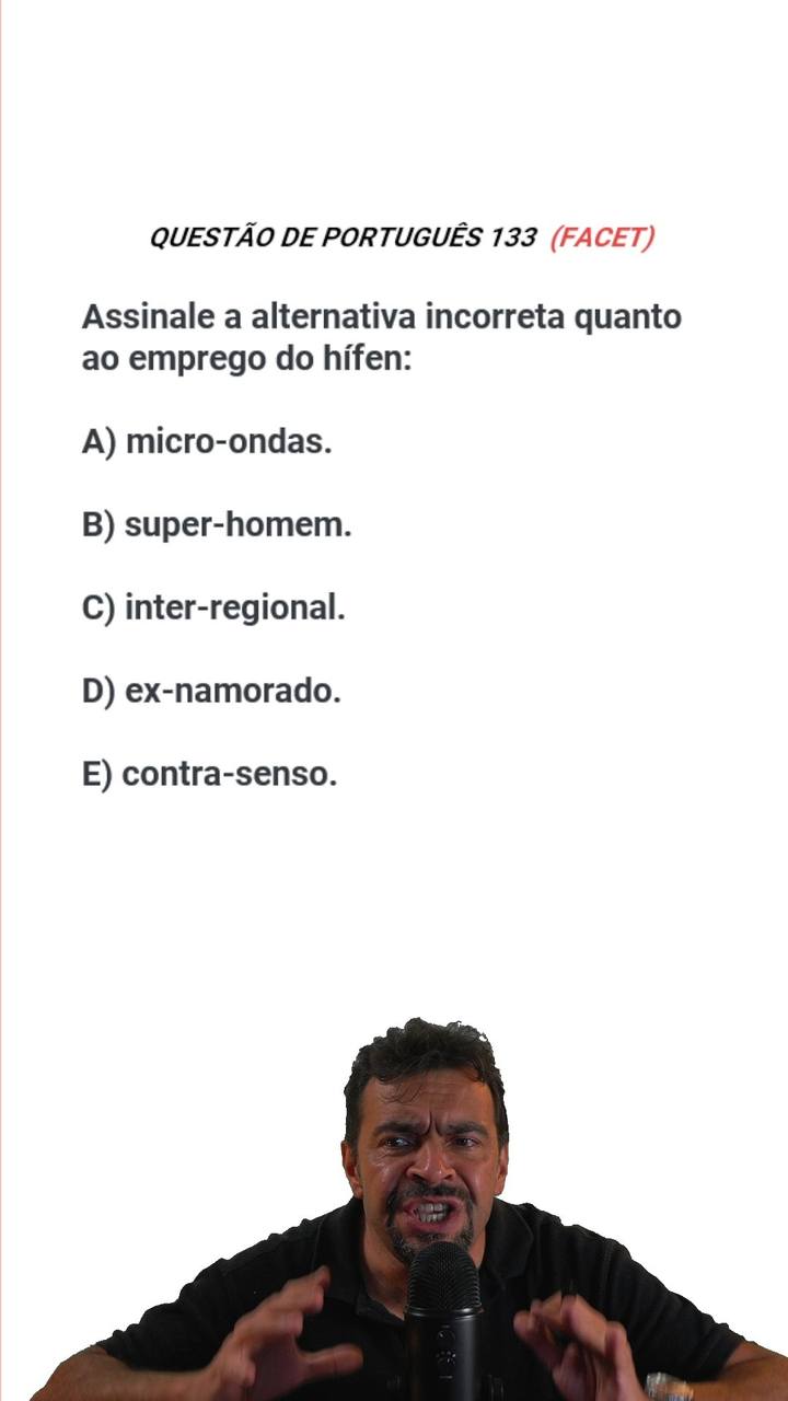 Prof. Álvaro Ferreira Facebook ad: Será que você acerta essa questão de Português?