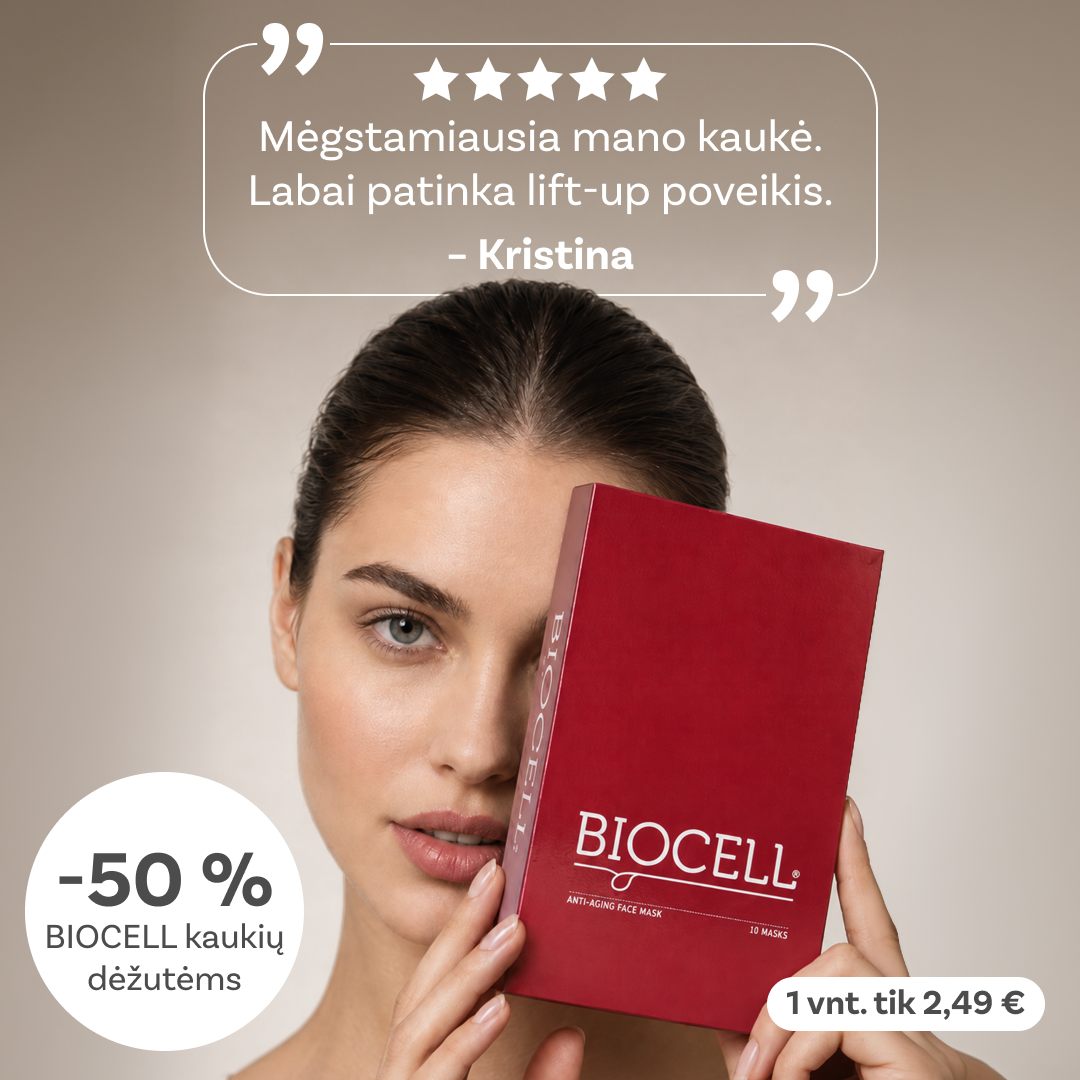 BIOCELL Lietuva Facebook ad: Efektyvus odos priežiūros ritualas