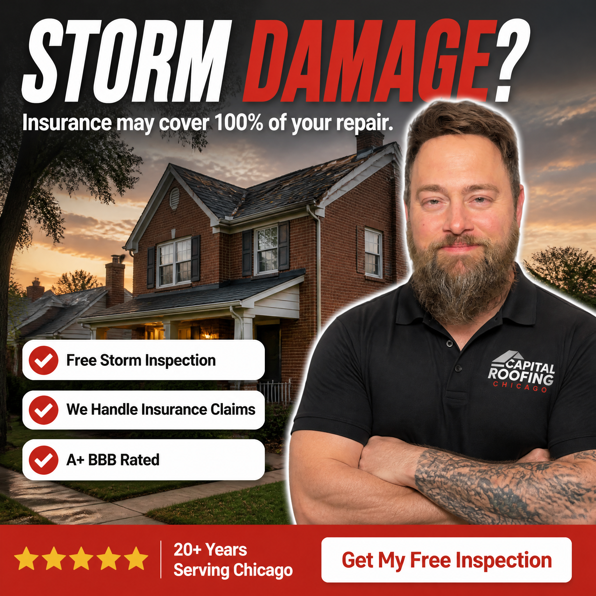 Capital Roofing Facebook ad