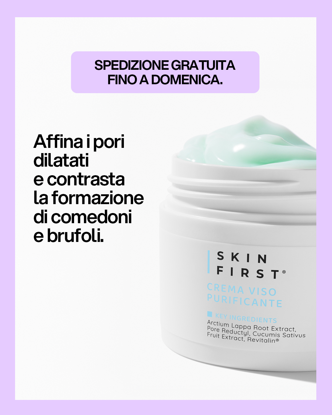 SKIN FIRST Facebook ad