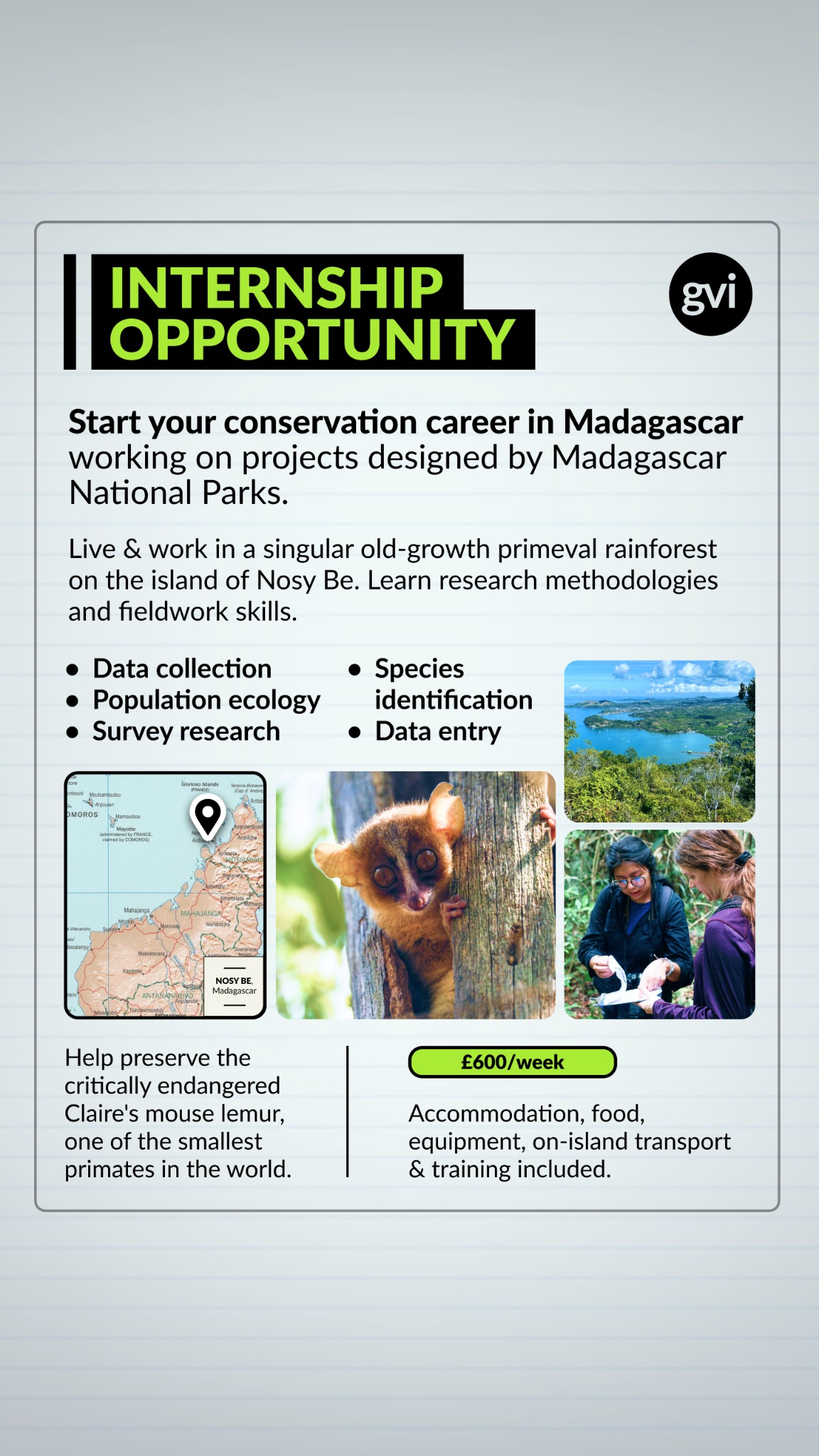 GVI - Conservation & Community Development Facebook ad