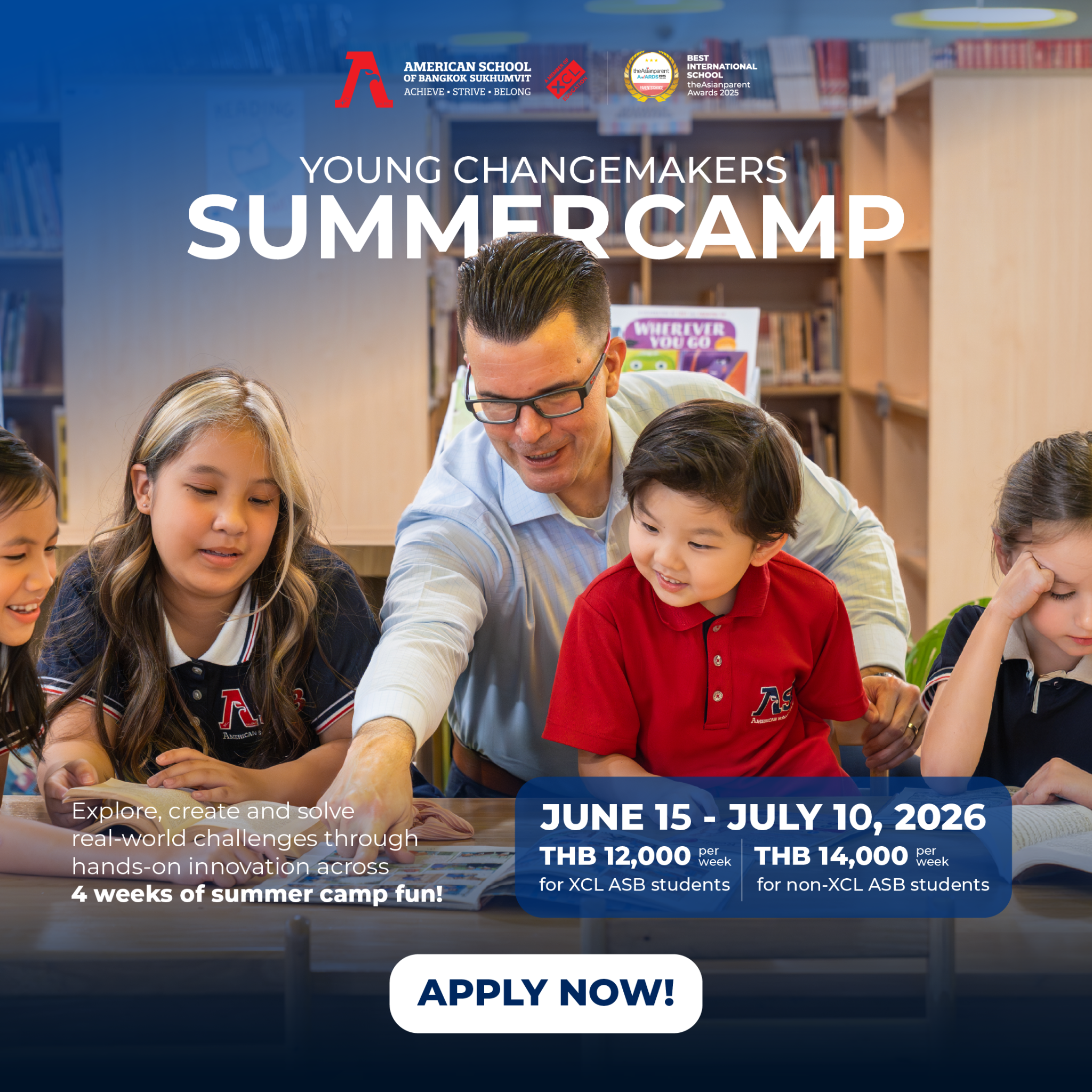 American School of Bangkok, Sukhumvit Facebook ad: 𝟱 𝗠𝗶𝗻 𝗳𝗿𝗼𝗺 𝗧𝗵𝗼𝗻𝗴𝗹𝗼𝗿 | 𝗔𝗴𝗲𝘀 𝟮-𝟭𝟯