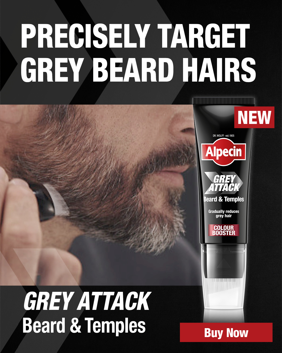 Alpecin Facebook ad: Target Grey Beard Hairs