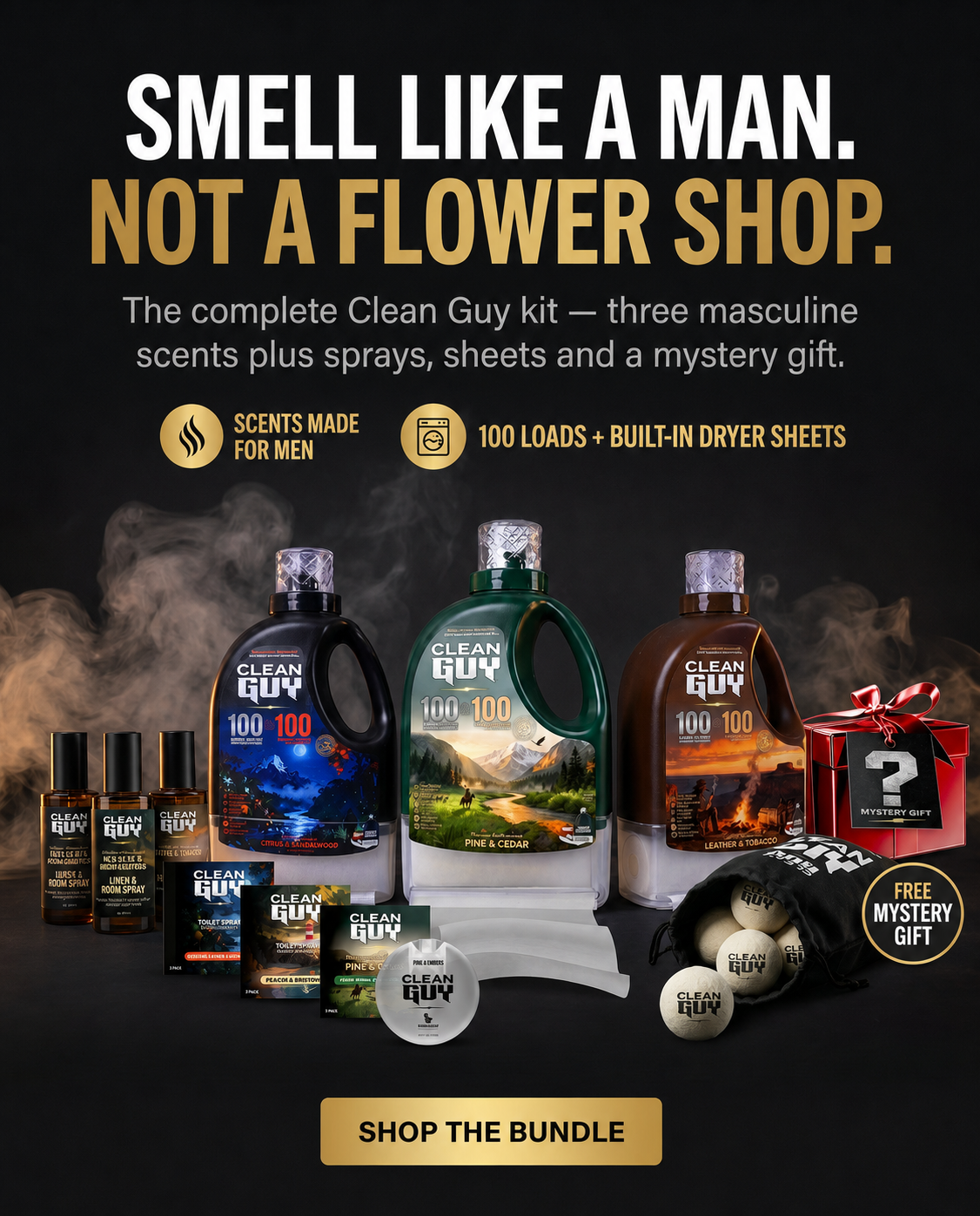 Clean Guy Facebook ad: You're a dude, not a lilac.