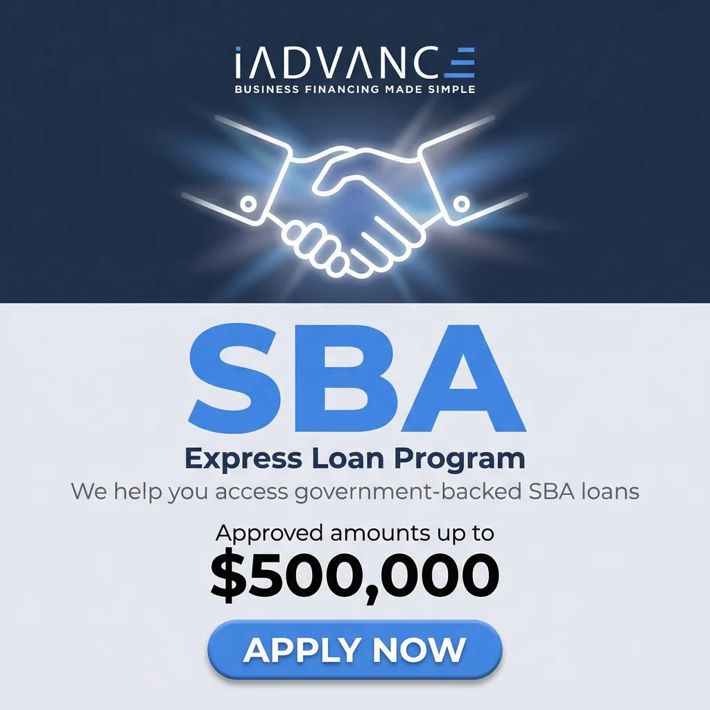 iAdvance Now Facebook ad: Partner With SBA Funding Today