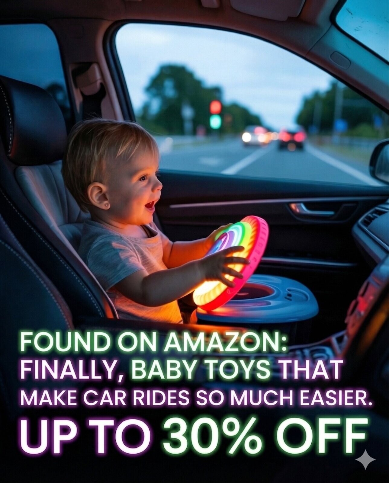 Savings Pool Facebook ad: Baby Toys That Keep Little Ones Engaged