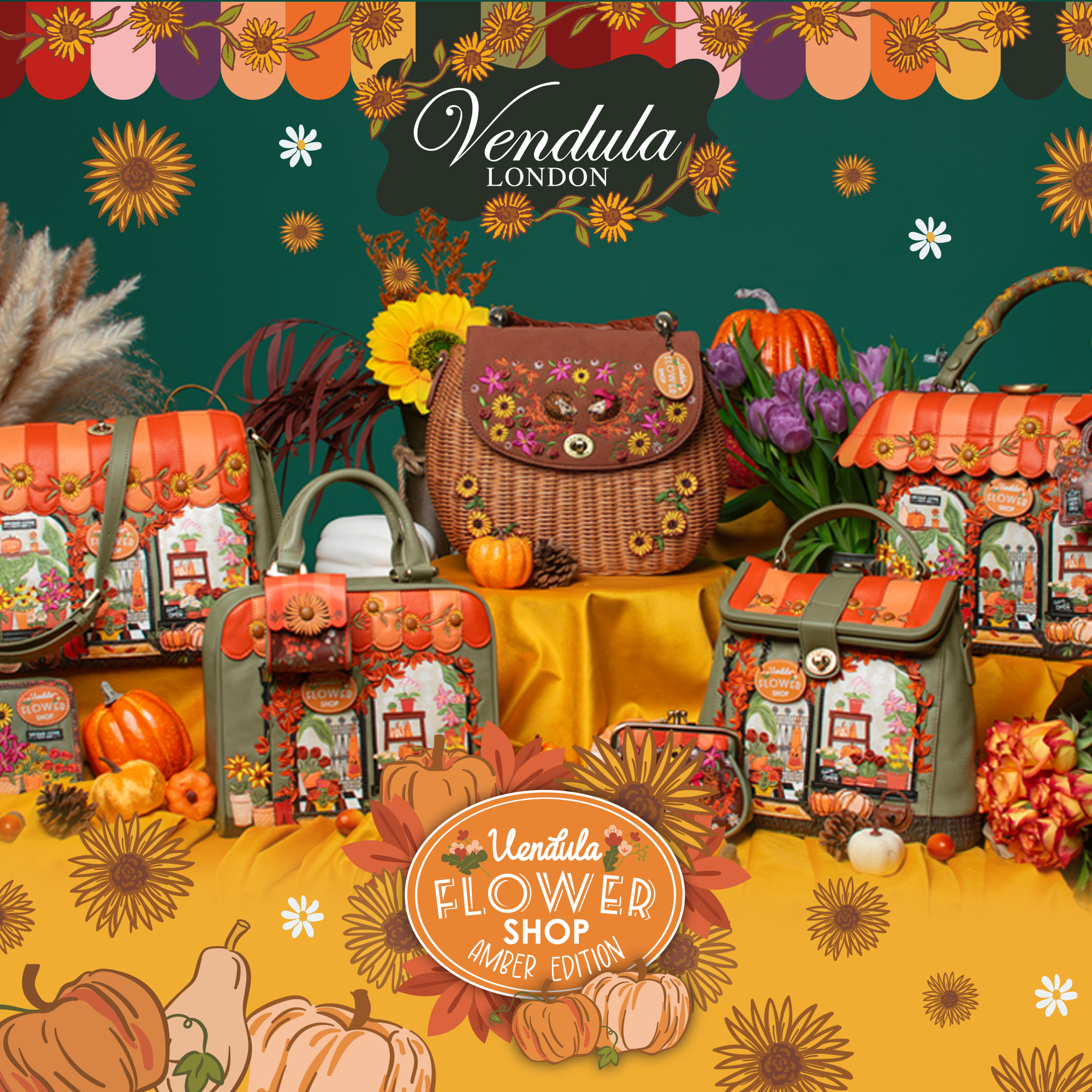 Vendula London Facebook ad: AW26 Flower Shop Amber Edition