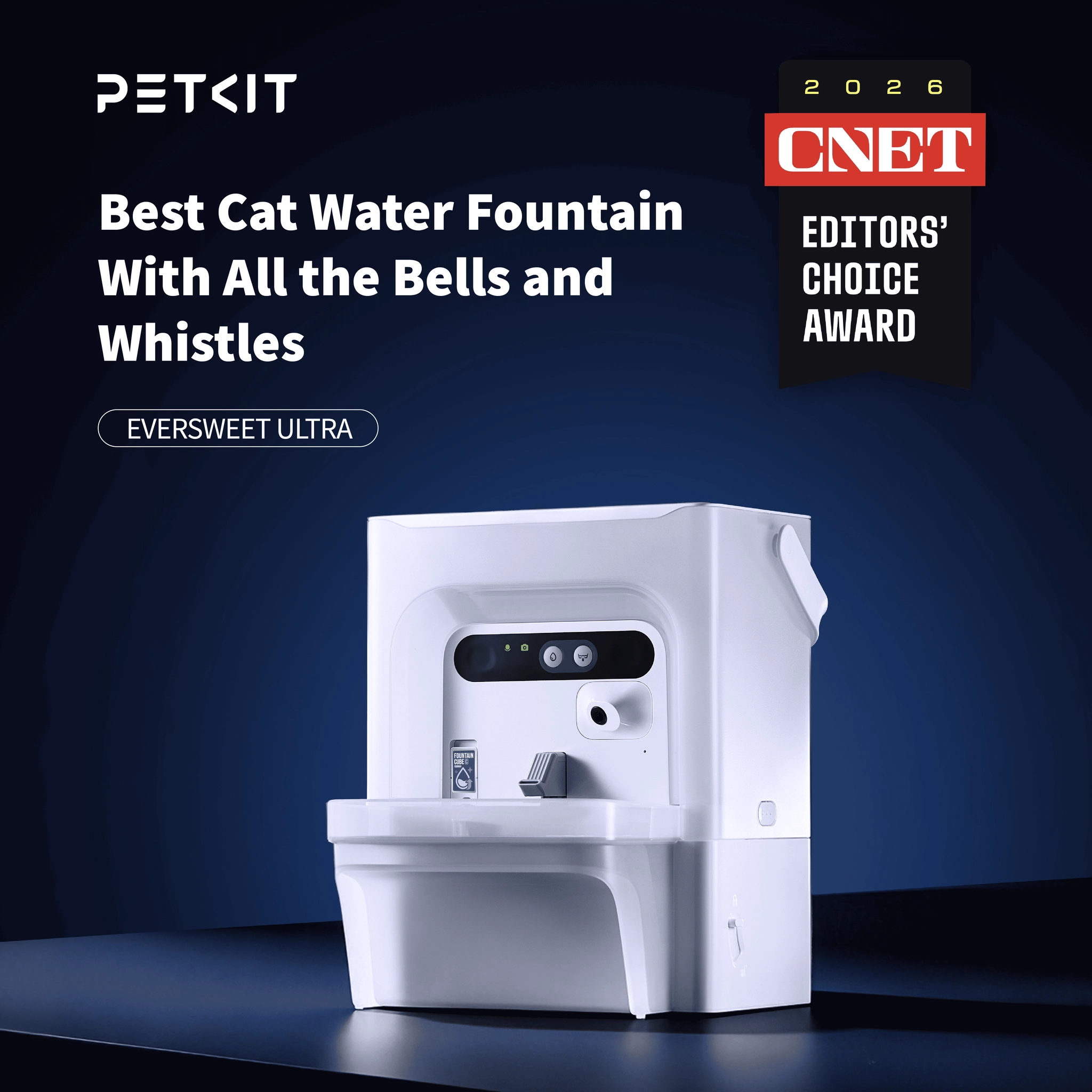 Petkit Thailand Facebook ad: PETKIT EVERSWEET ULTRA ได้รับรางวัล CNET Editors’ Choice…