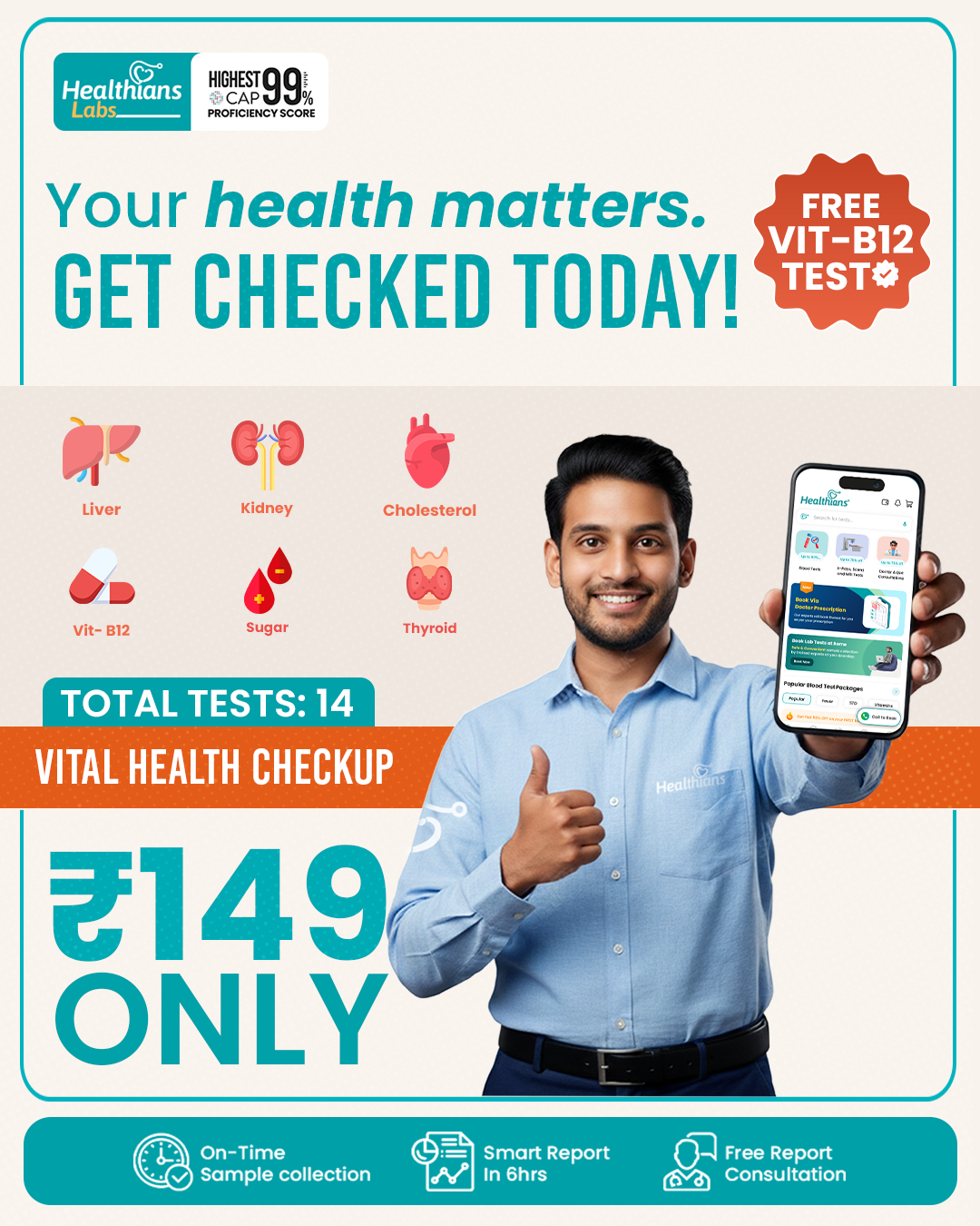 Healthians Facebook ad
