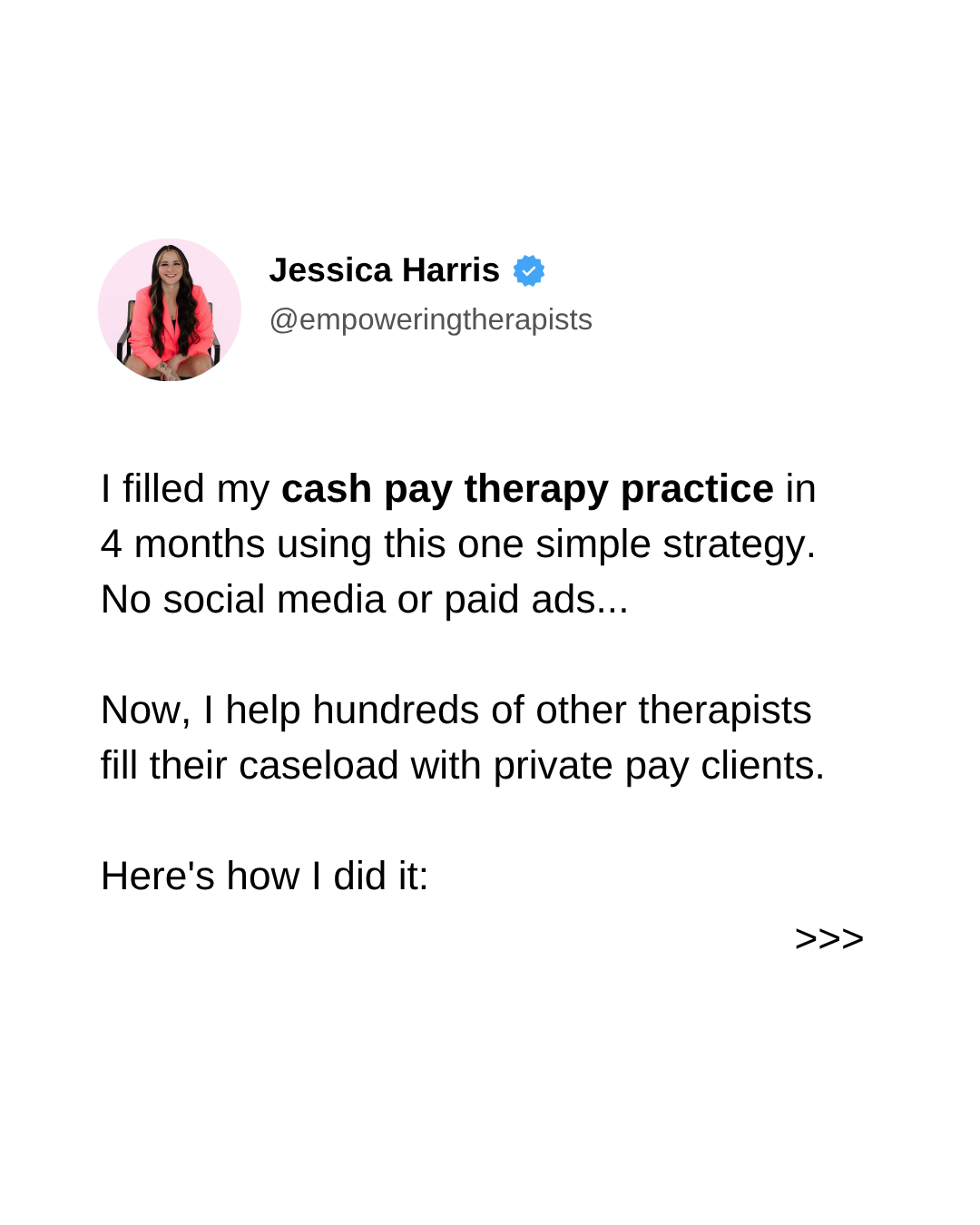 Empowering Therapists: Get Full with Private Pay Clients Facebook ad