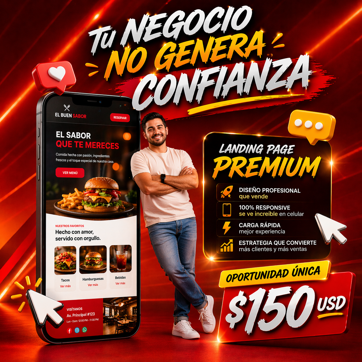 Antoshka Dev Marketing Facebook ad: ¡Hoy Brilla Tu Negocio!