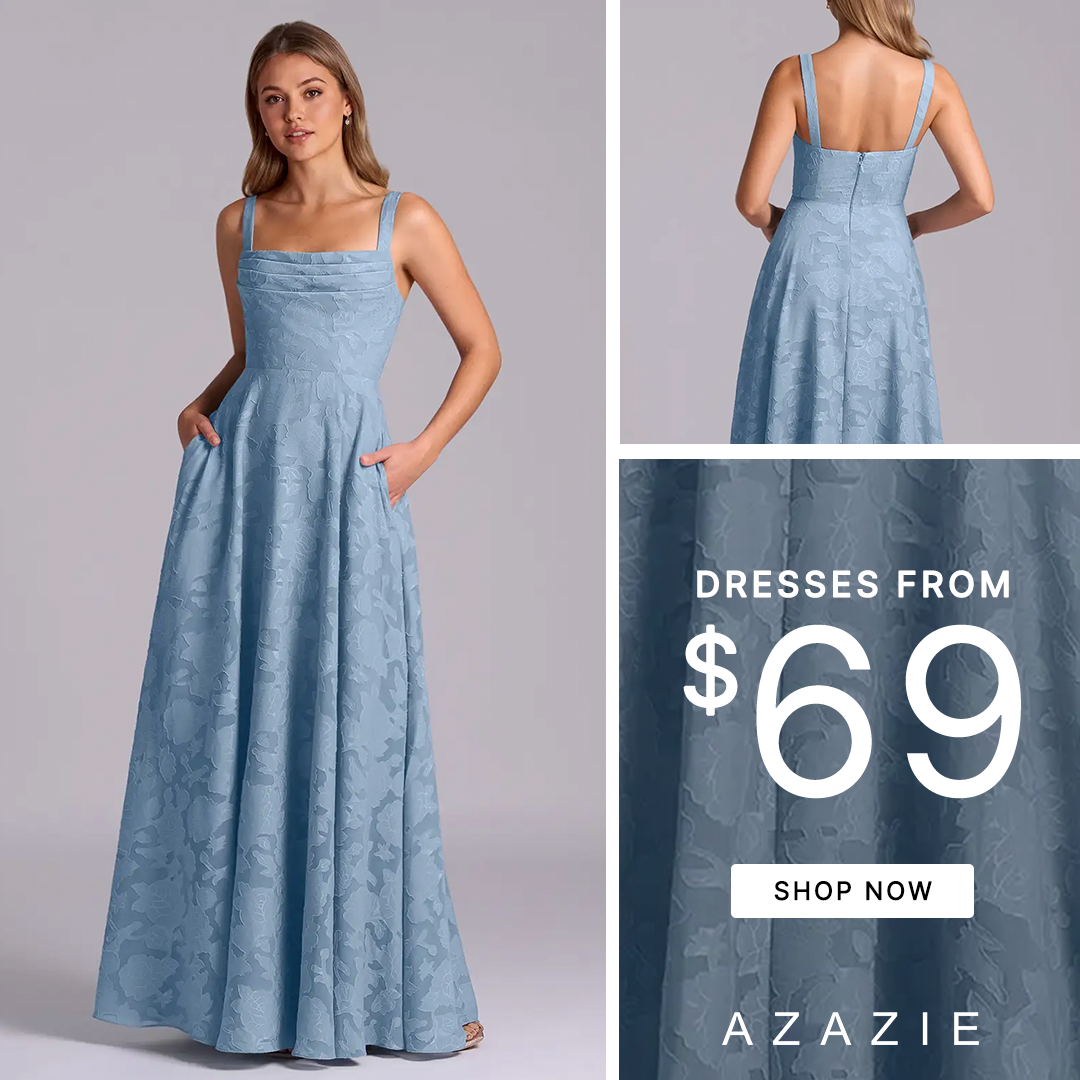 AZAZIE Facebook ad: SHOP AZAZIE SUITS