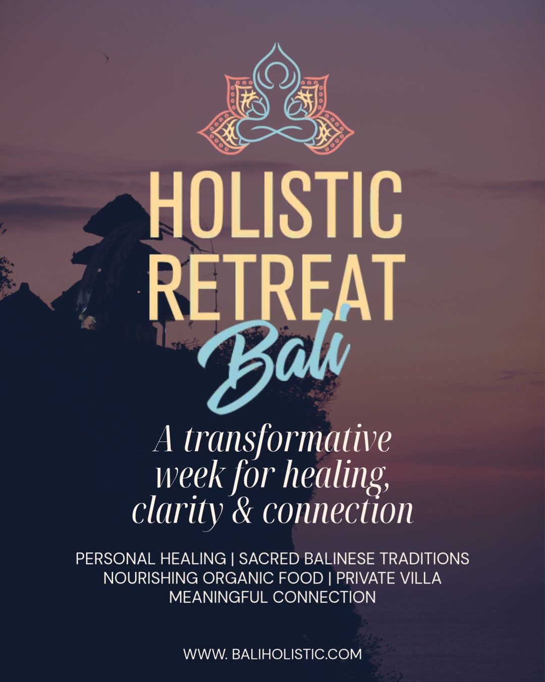 Holistic Retreat Bali Facebook ad: A Life-Changing Holistic Retreat in Bali