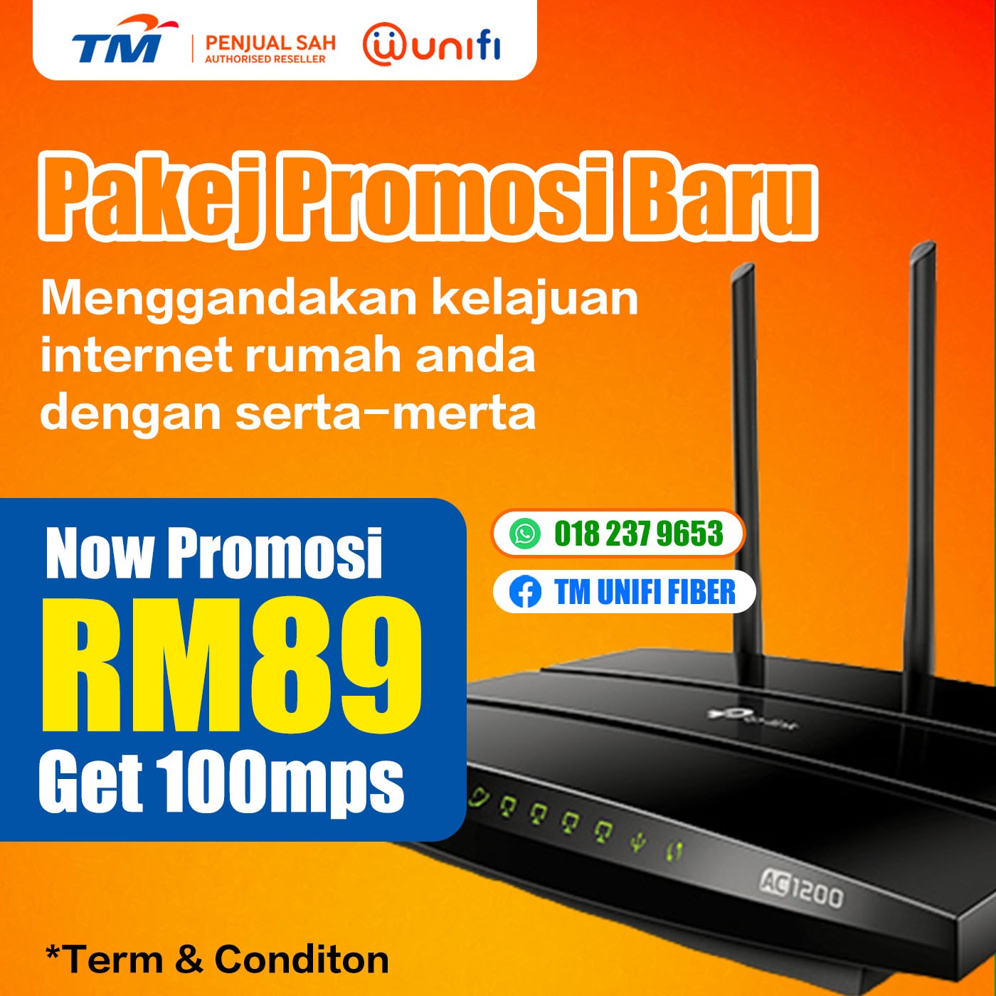 TM UNIFI FIBER Facebook ad