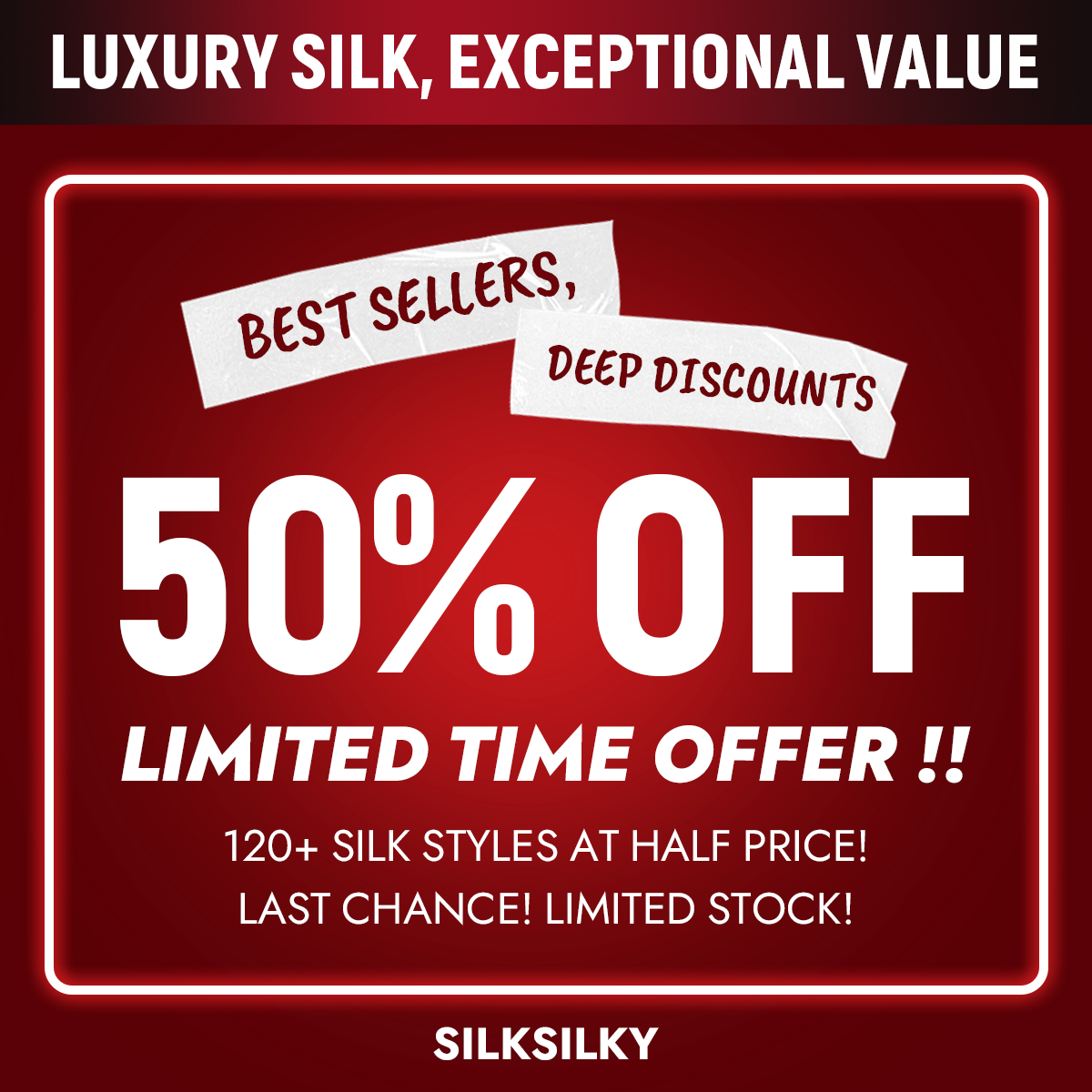 SilkSilky Pajamas Facebook ad