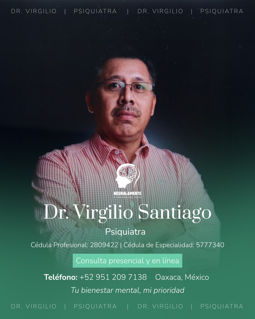 Neural&Mente by Virgilio Santiago Facebook ad: Hola, soy el Dr.
