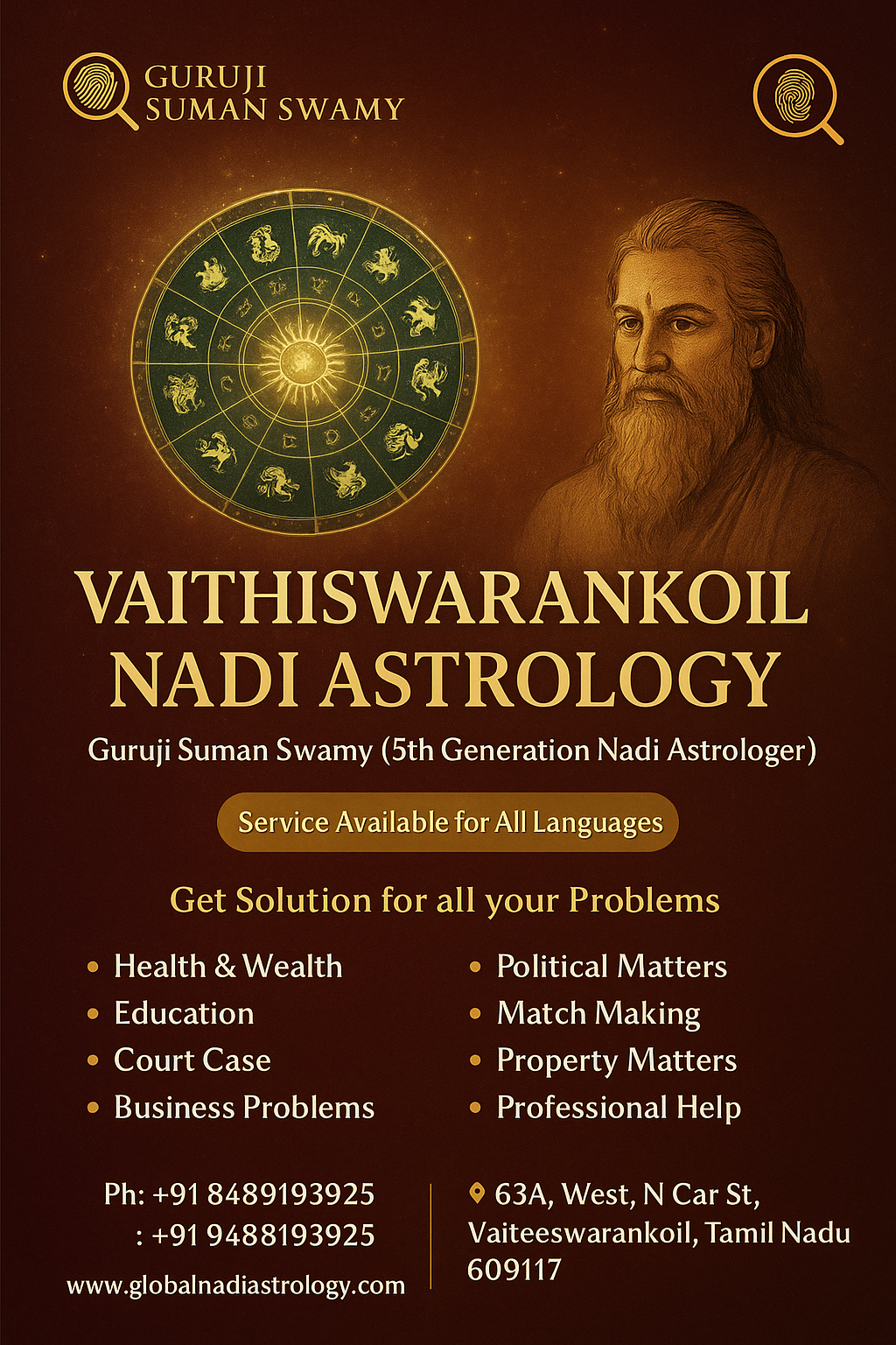 Sri Agasthiya Sukshma Nadi Astrology Center Facebook ad: Unlock Your Destiny with Nadi Astrology Readings
