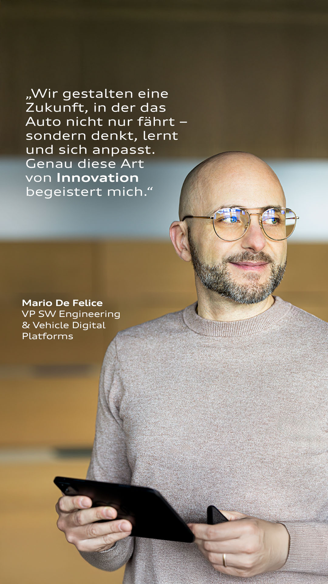 Audi Careers Facebook ad: Unsere Vision: Software-getriebene Fahrzeuge, die sich…
