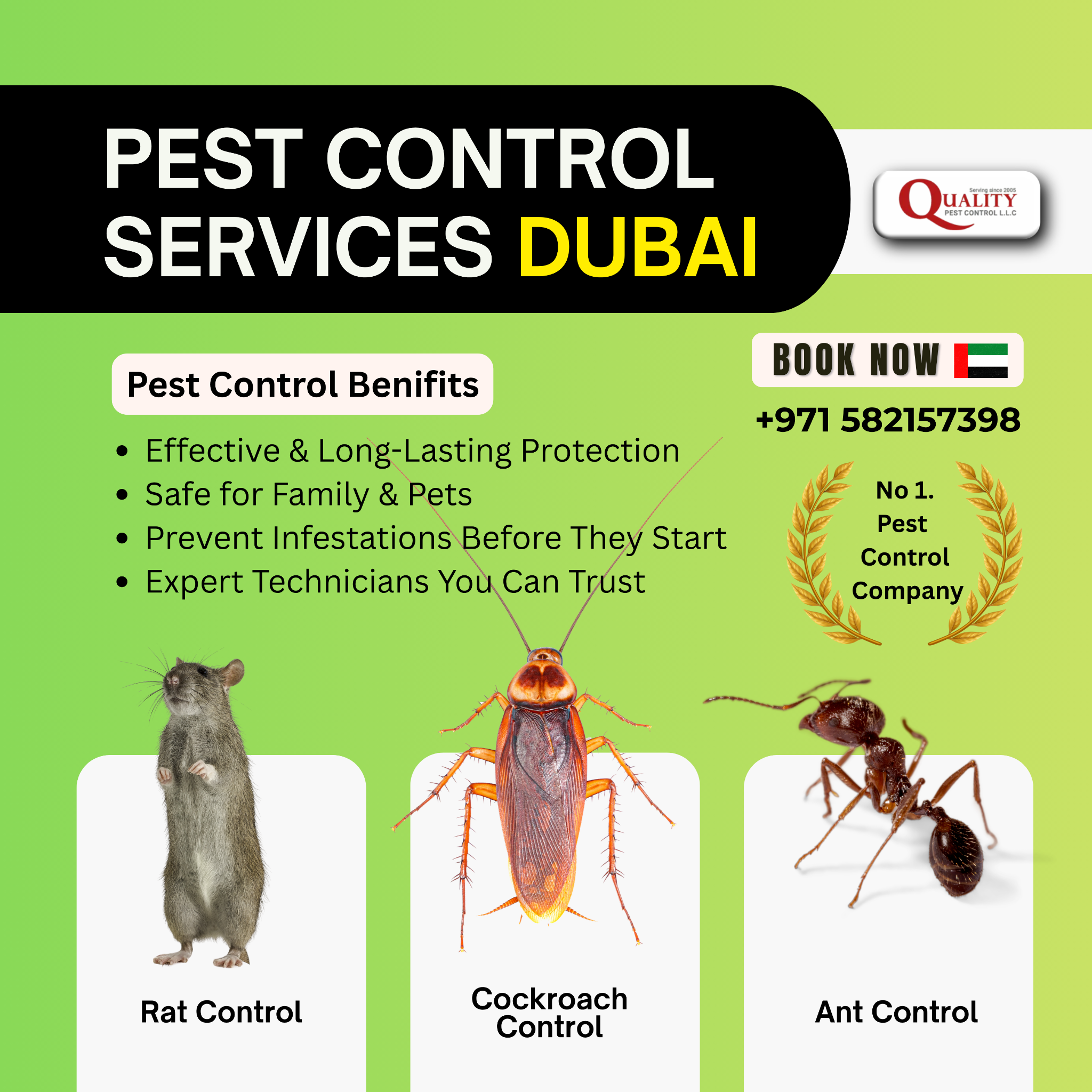 Quality Pest Control-UAE Facebook ad
