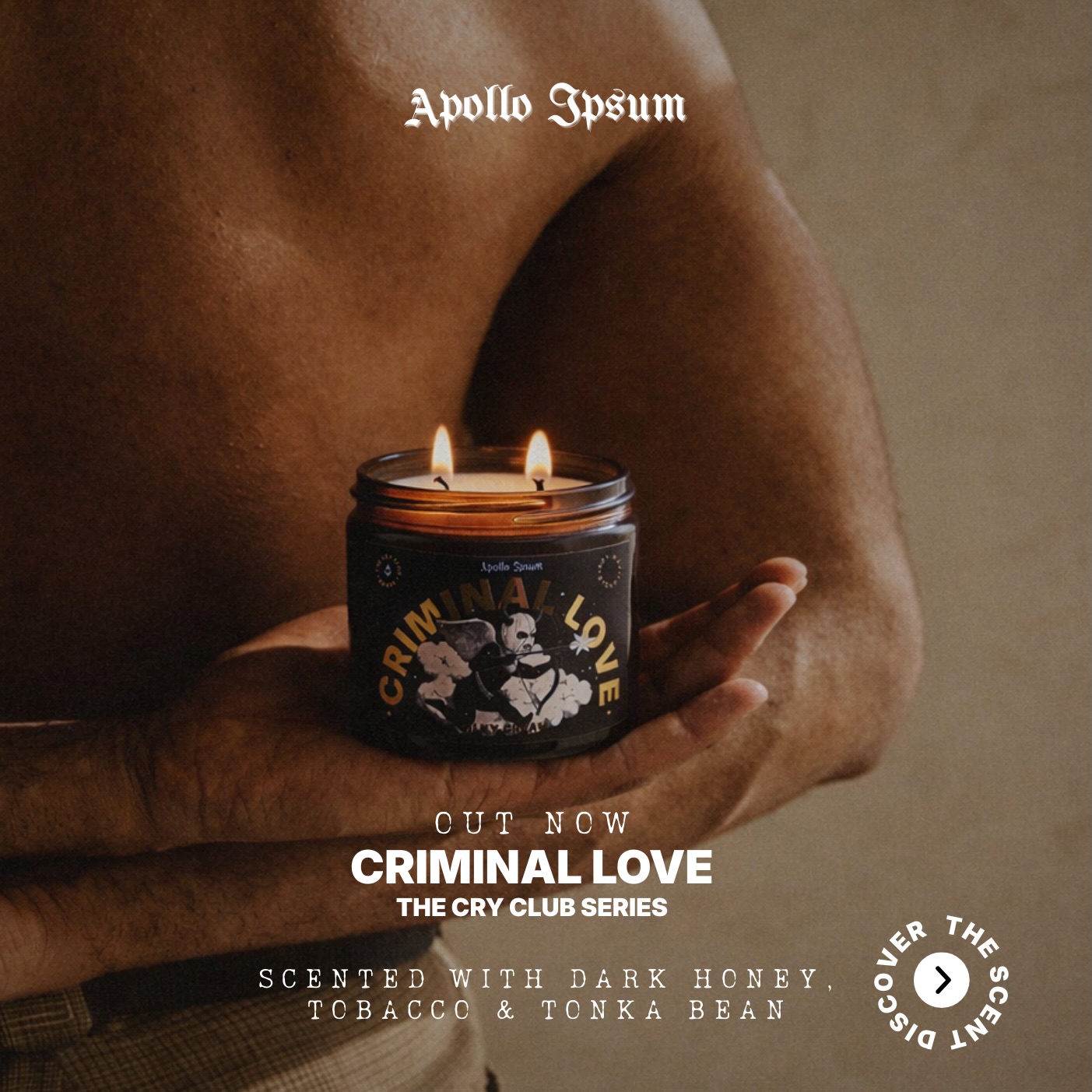 Apollo Ipsum Candle Co Facebook ad