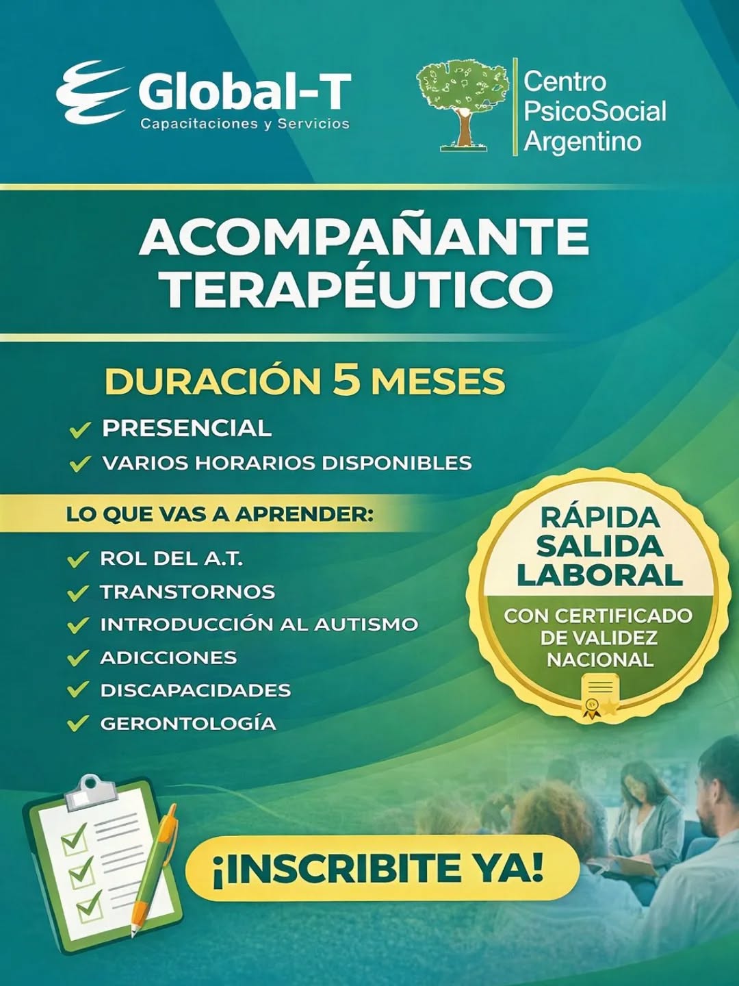 Global-t Instituto Educativo Facebook ad: ¡Conviértete en el soporte que transforma vidas!