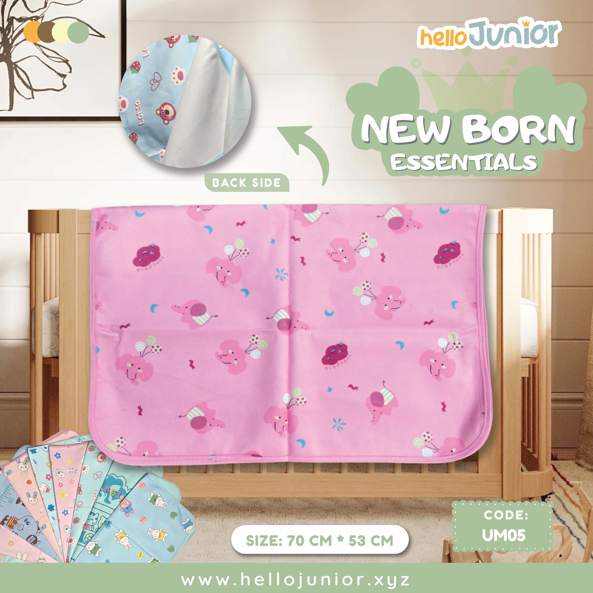 Hello Junior Facebook ad: Ultimate Waterproof Baby Urine Mat, Soft, Reusable &…
