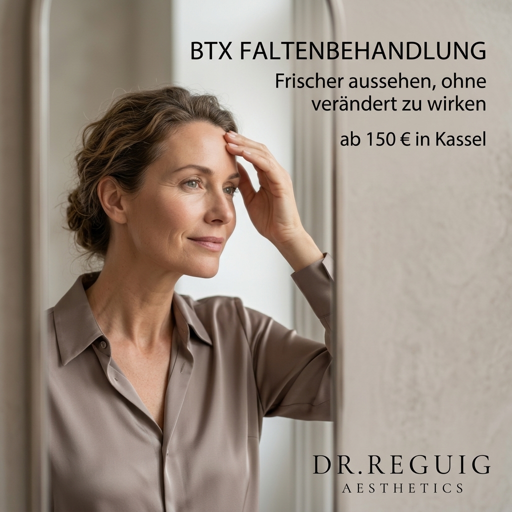 Dr. Reguig Aesthetics Facebook ad: EXKLUSIV IN KASSEL: BTX FALTENBEHANDLUNG