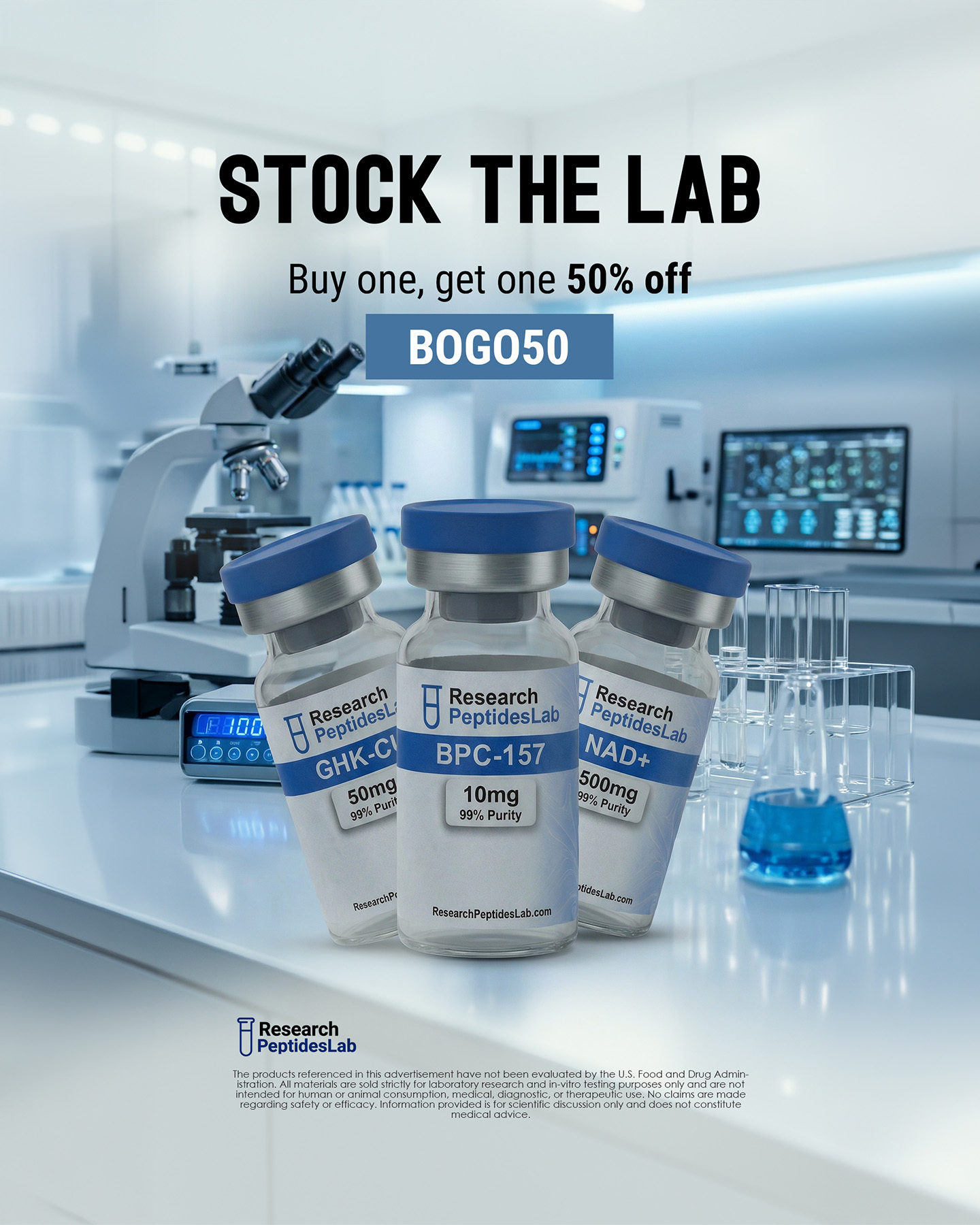 Research Peptides Lab Facebook ad