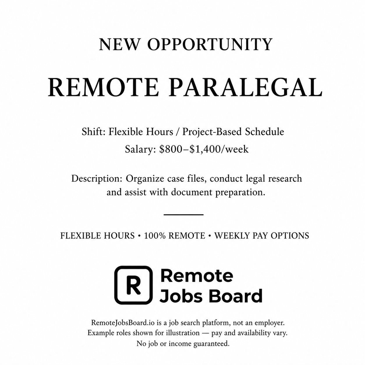 Remote Jobs Board - Work From Anywhere Facebook ad
