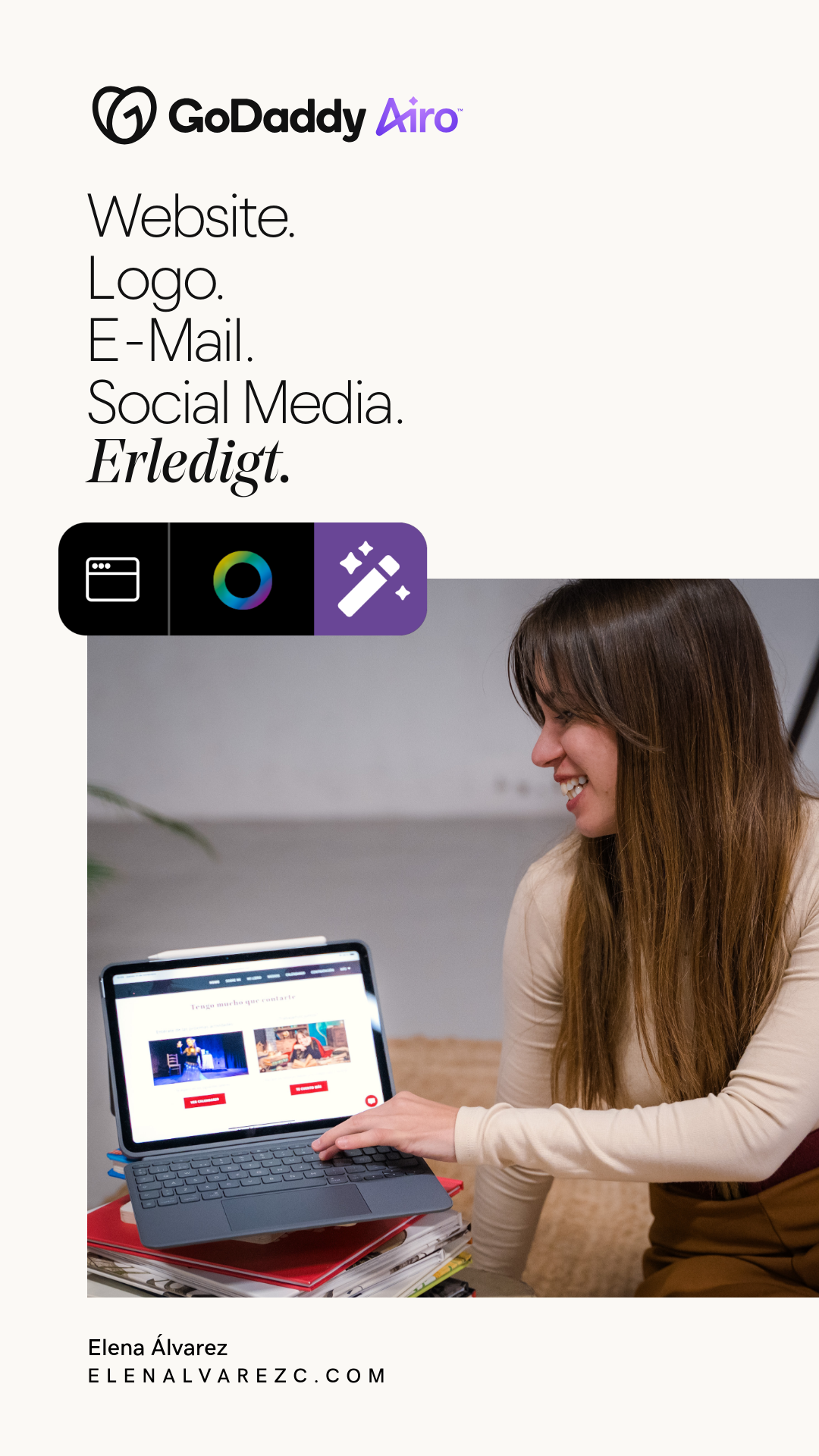 GoDaddy Deutschland Facebook ad